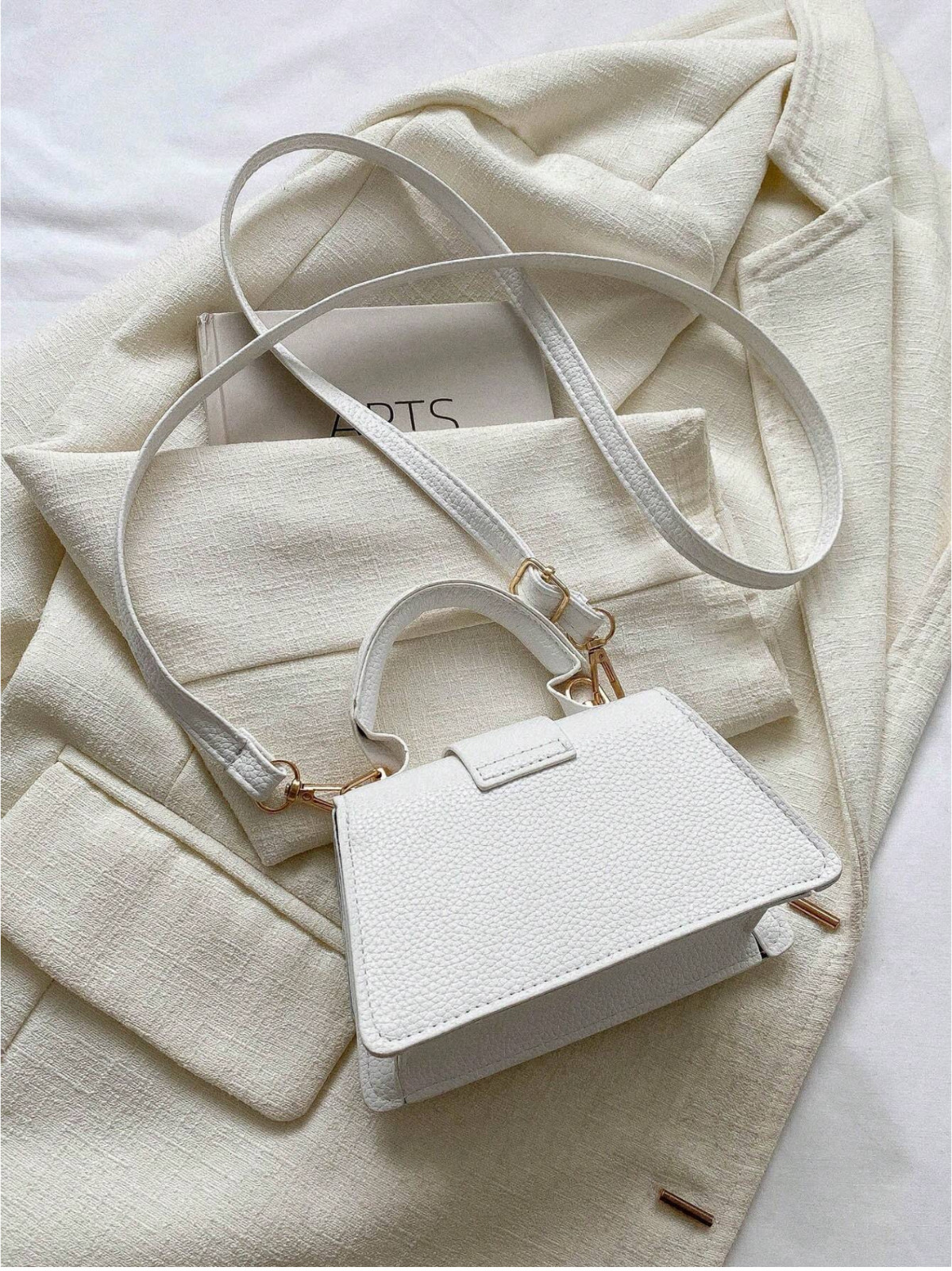 White Crossbody Bag One-Shoulder Handbag