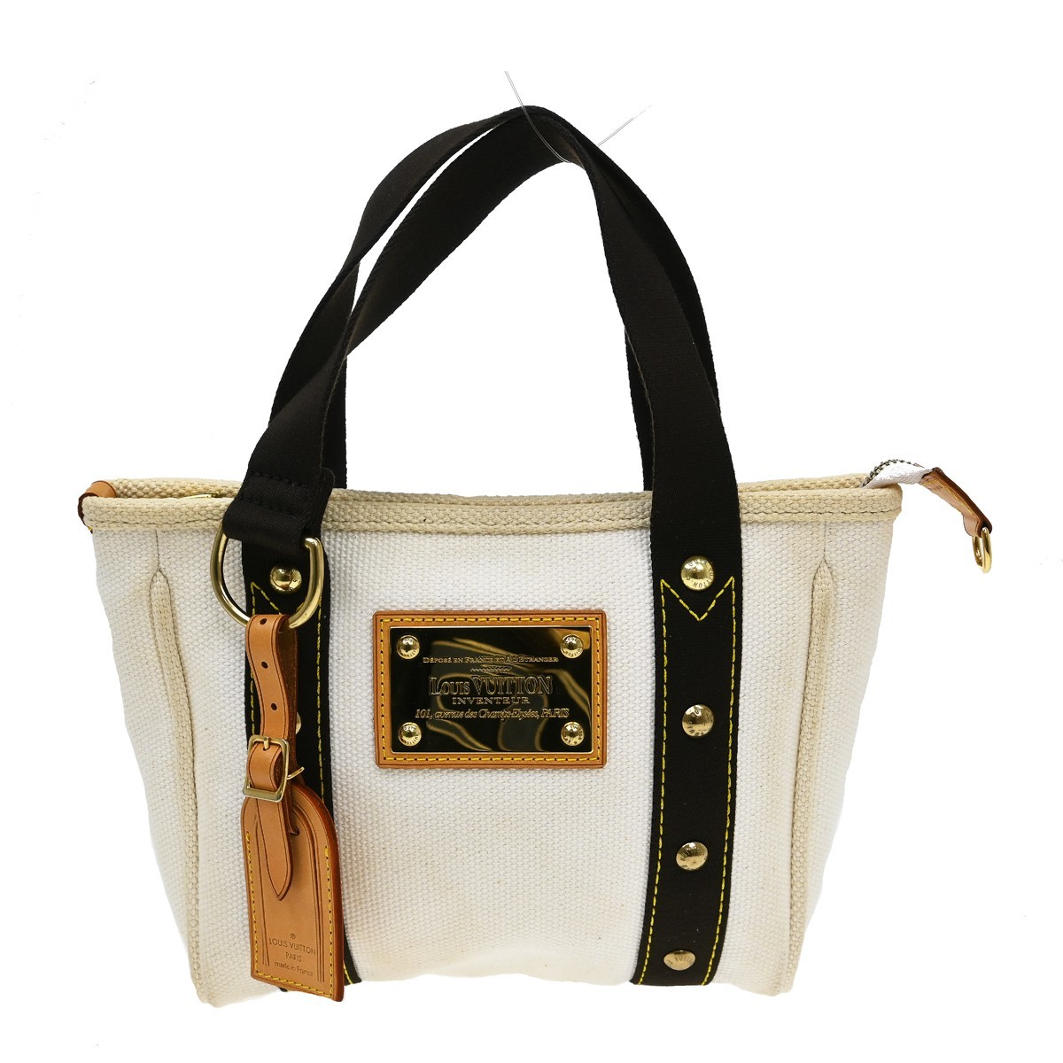 Best06 Louis Vuitton White Antigua Cabas PM Tote Bag M40039 FL0095 BQ01121