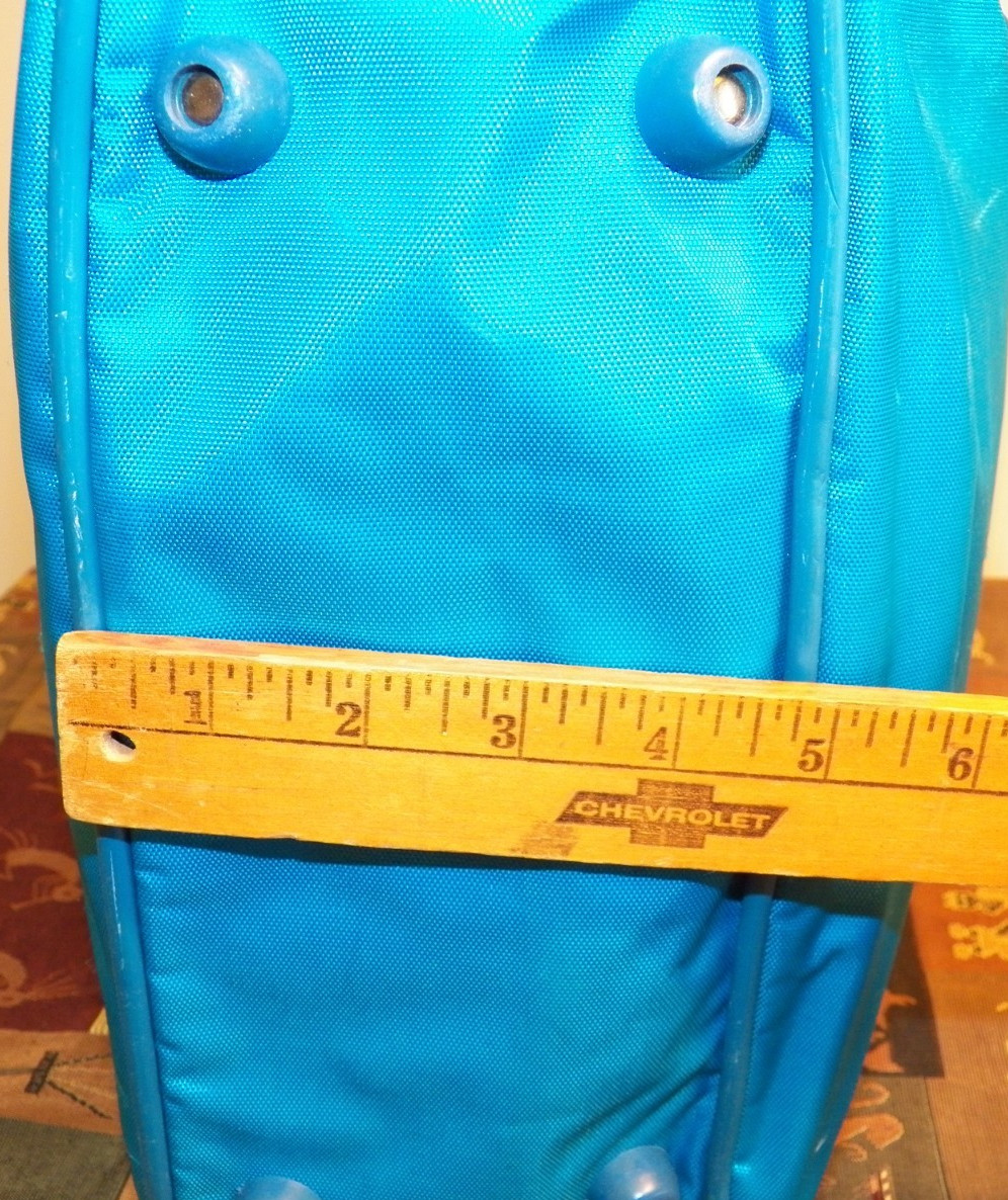 VTG 80’S JORDACHE TEAL NYLON TRAVEL TOTE 14X13X4.5