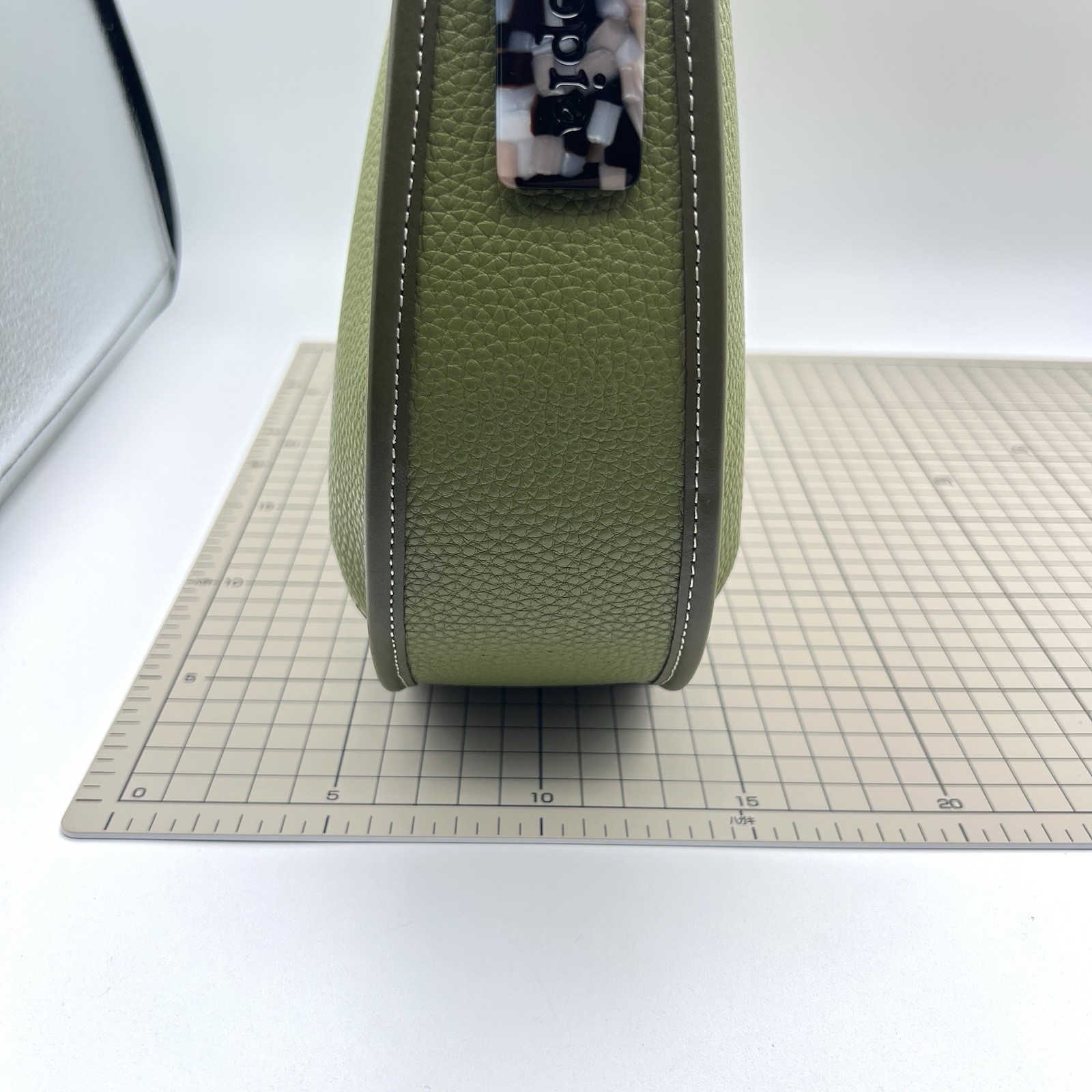 Coach Coachtopia Large Ergo Bag CQ018 Olive Green Pebbled Leather Digital ID