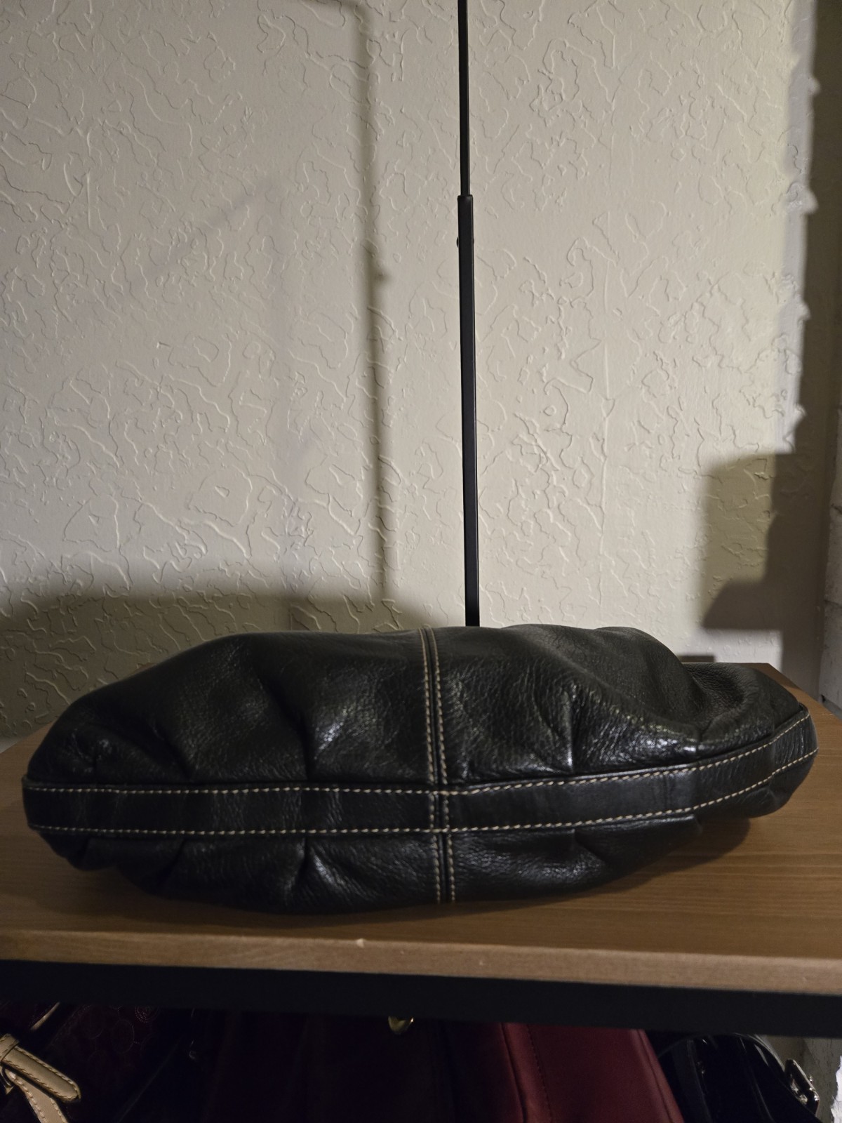 Liz Claiborne Black Leather Shoulder 13 X 6.5 X 2