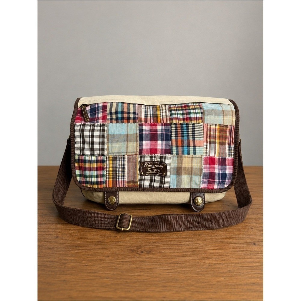 Vintage Y2K 90s Union Bay Patchwork Messenger Bag Quilted Bohemian