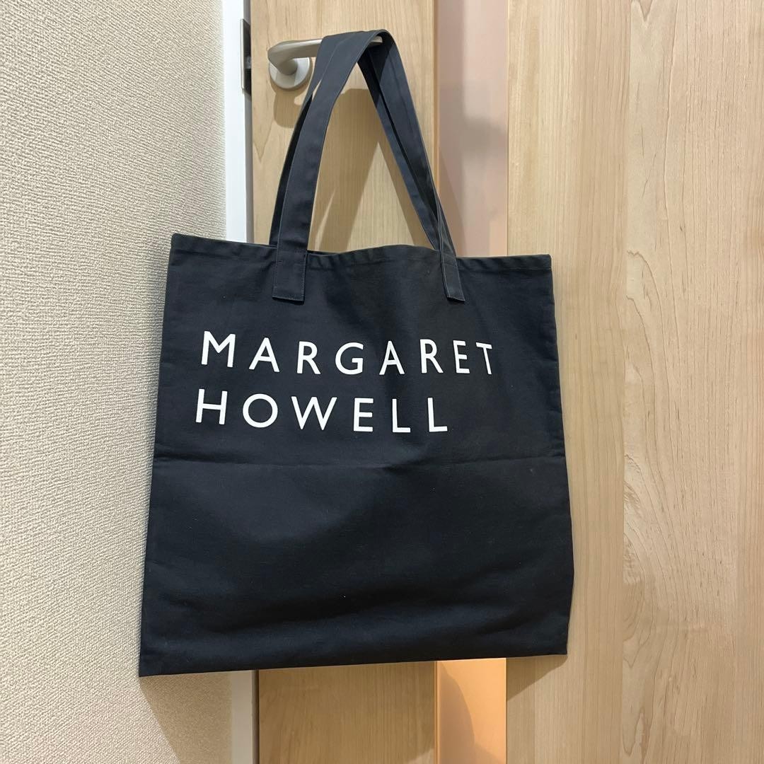 MARGARET HOWELL Navy Canvas Tote Bag – Large Size, White Logo