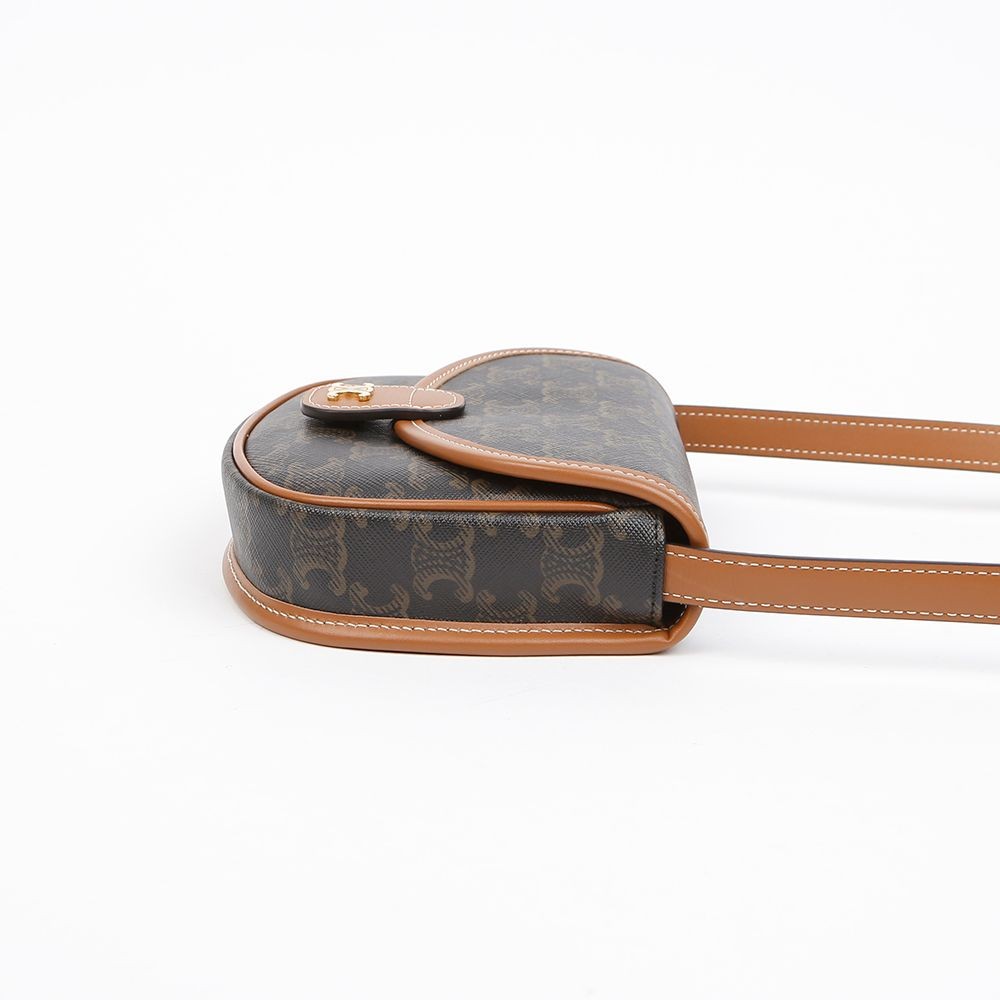 Celine Mini Triomphe Canvas Calf Shoulder Bag 158641893 [P]