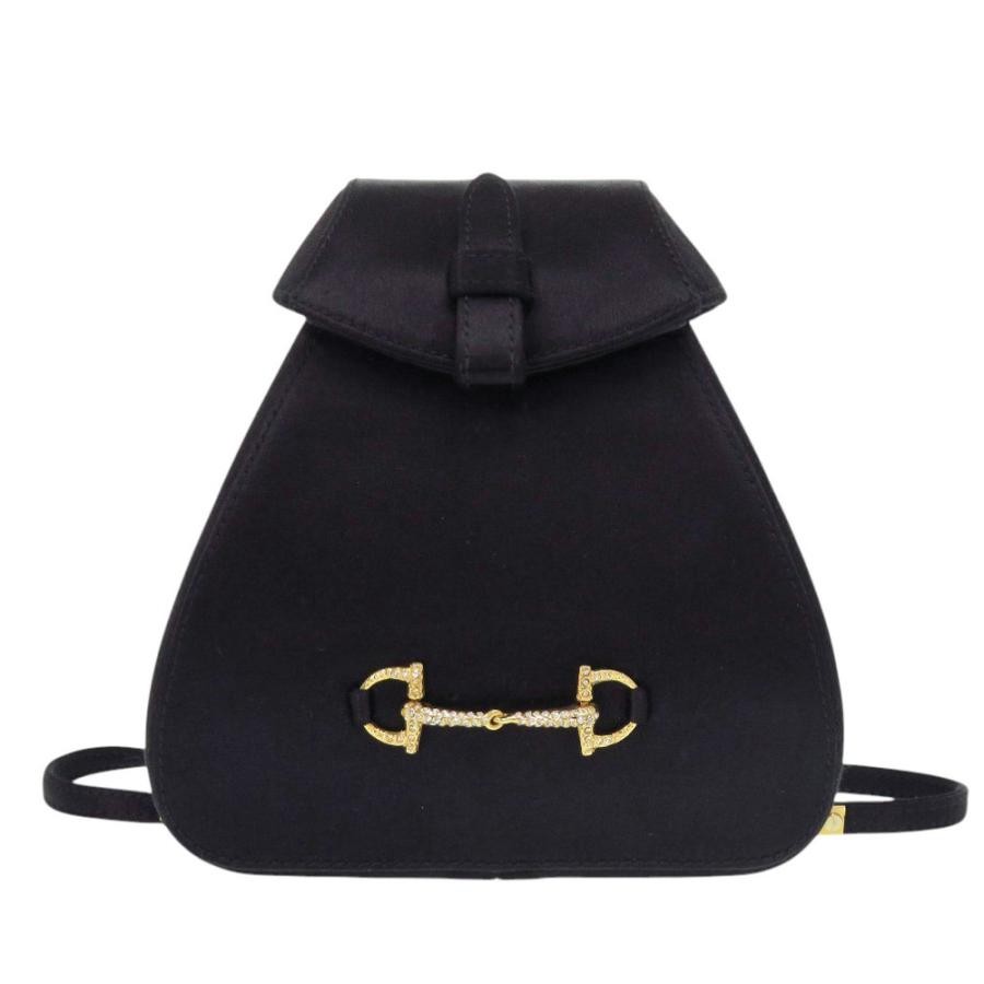 GUCCI Bag: Horsebit Black W9-15×H17×D7.5cm;