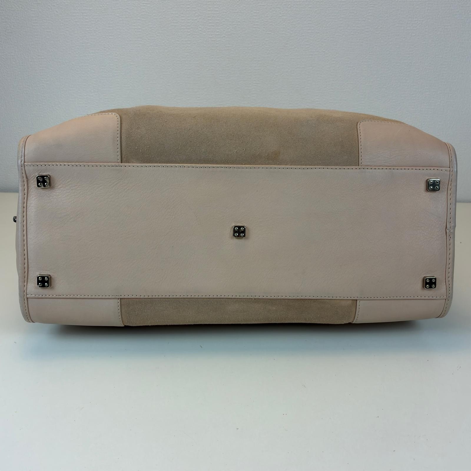LOEWE Amazona 35 Handbag Suede pink beige