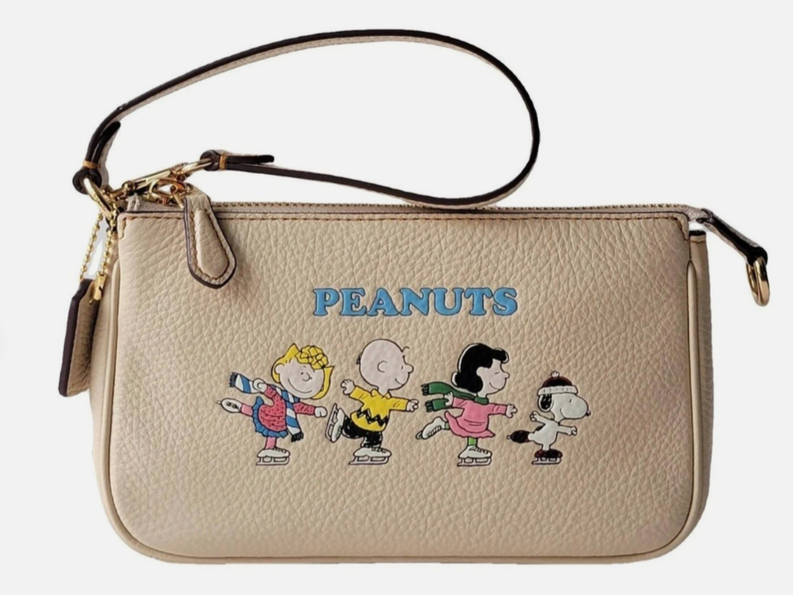 NWT CE858 Coach X Peanuts Nolita 19 Snoopy And Friends Motif Leather Ivory