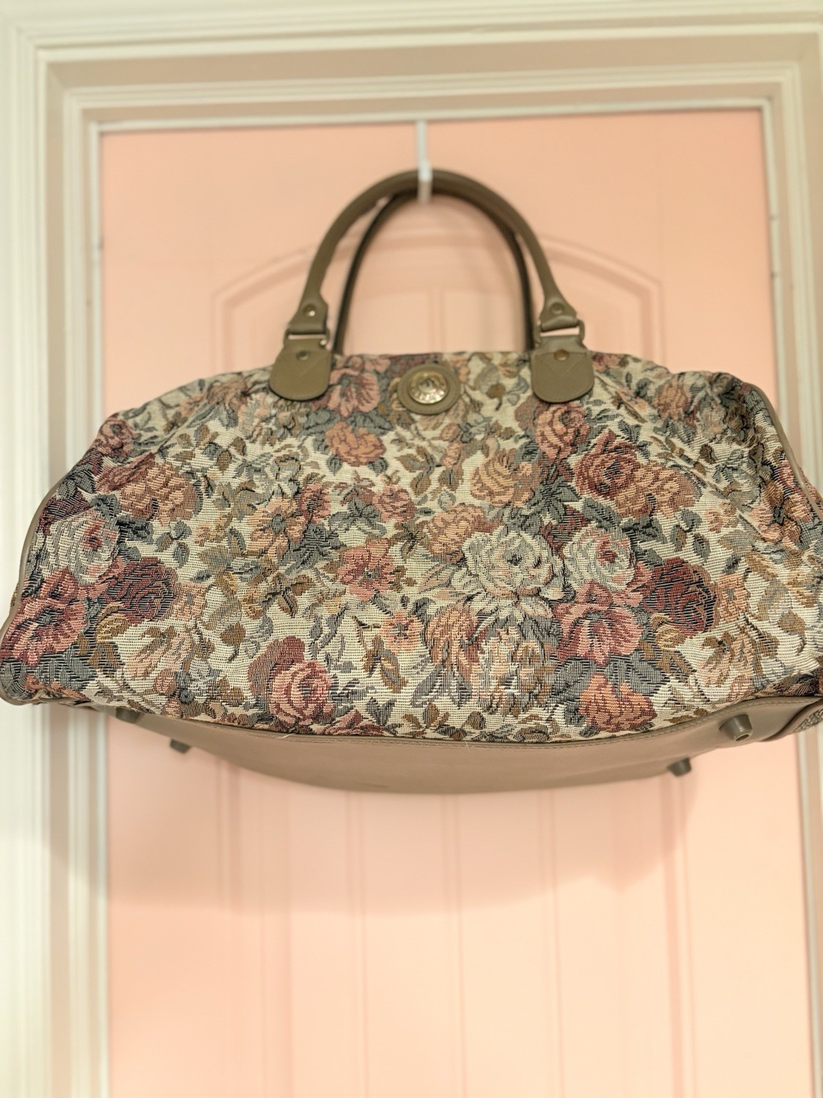 Vintage Jordache Floral Tapestry Duffel Bag – 90s Weekender Travel Bag
