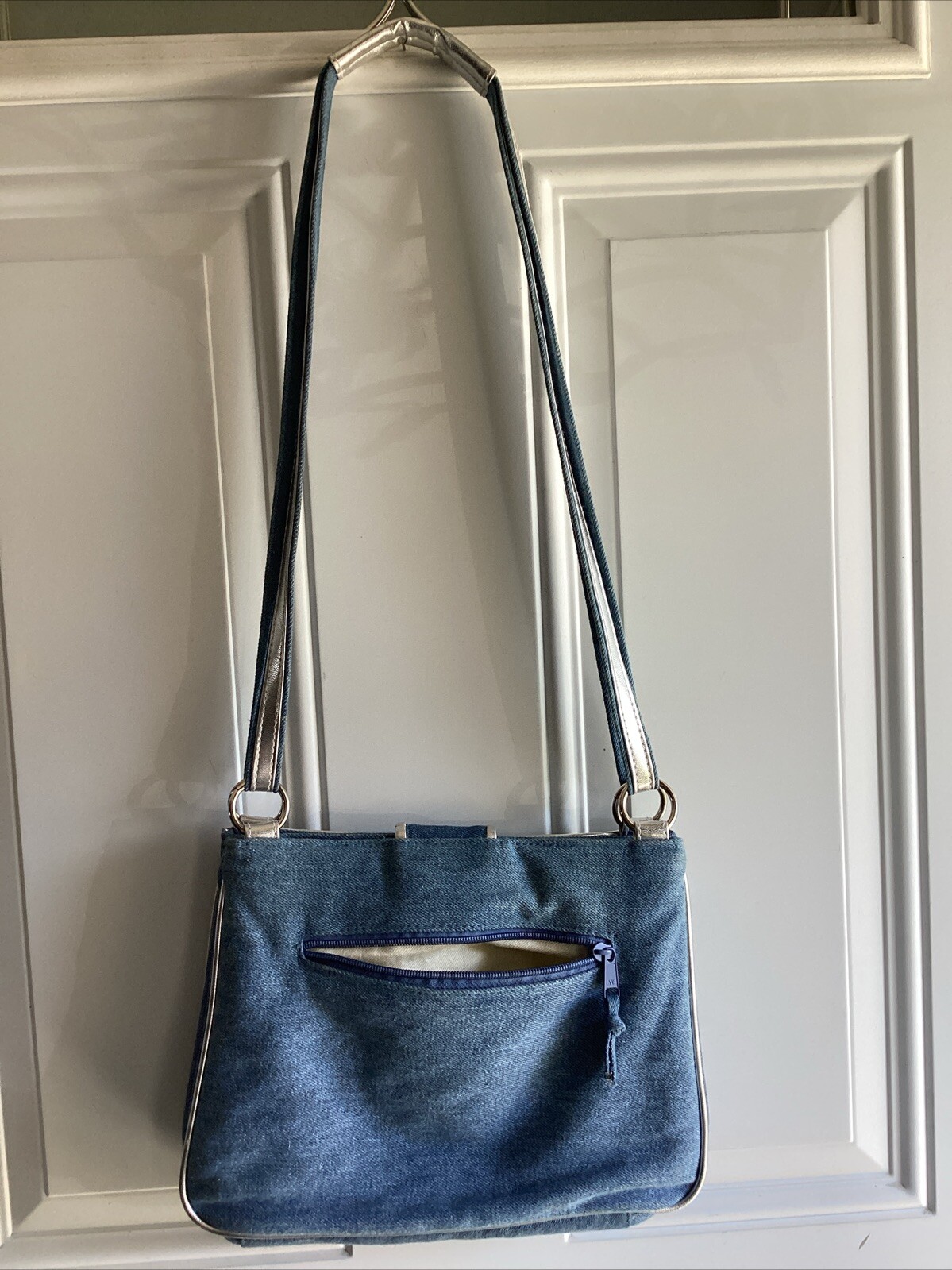 Vtg. Warren Reed Women’s Denim/ Silver Faux Leather