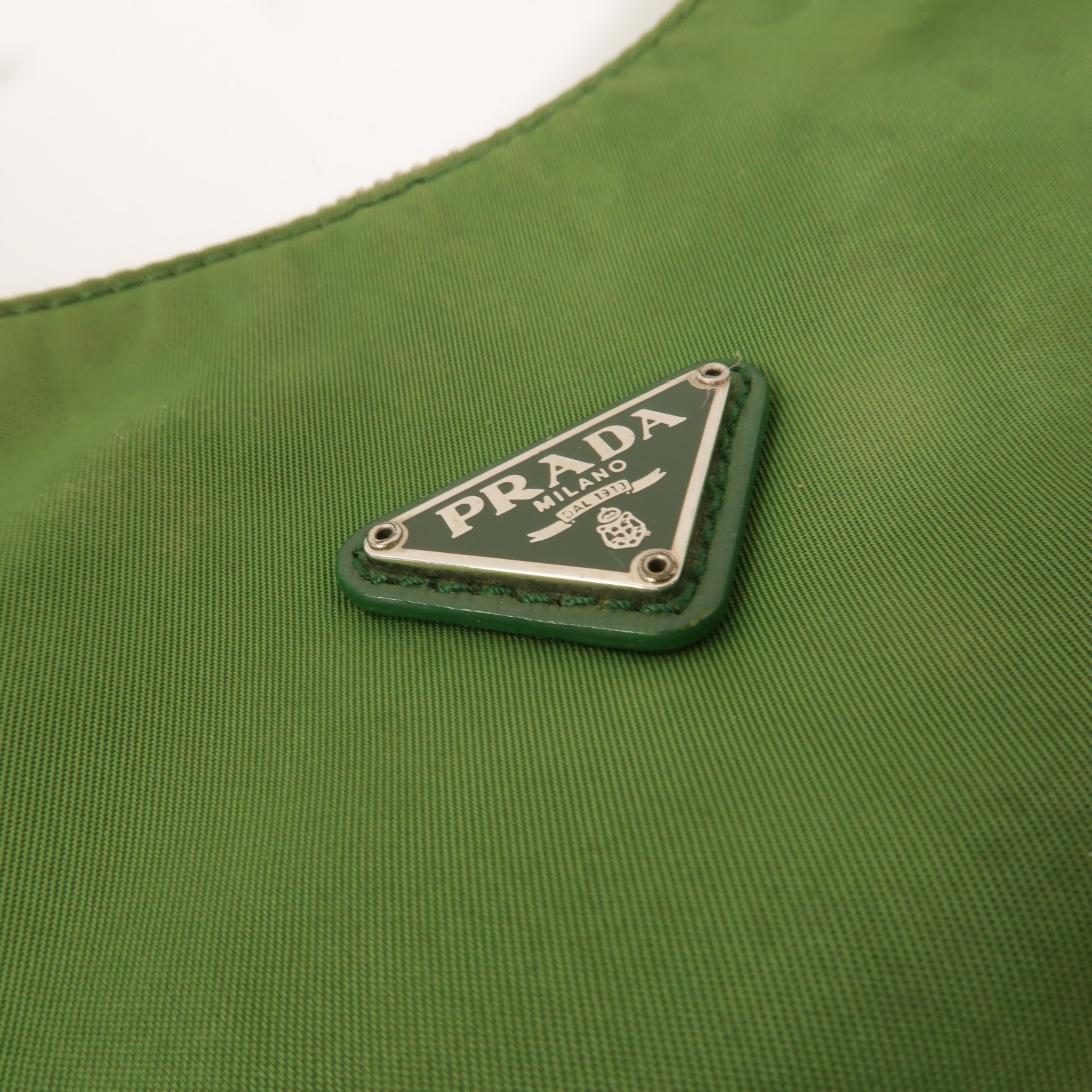 PRADA SHW Mini Re-Edition 2005 Hand Bag Nylon Green