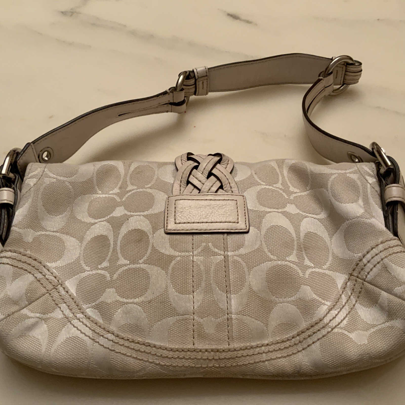 Coach #6280 Signature Boho Classic C Buckle Braided Shoulder Bag ’05 Y2K Hobo
