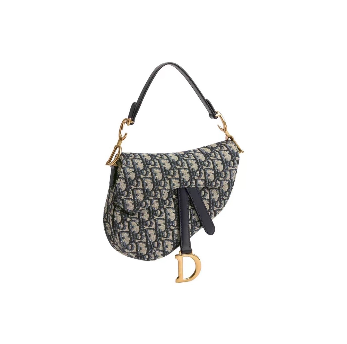 Dior mini Saddle Bag Monogram Strap Oblique Jacquard Handbag canvas leather