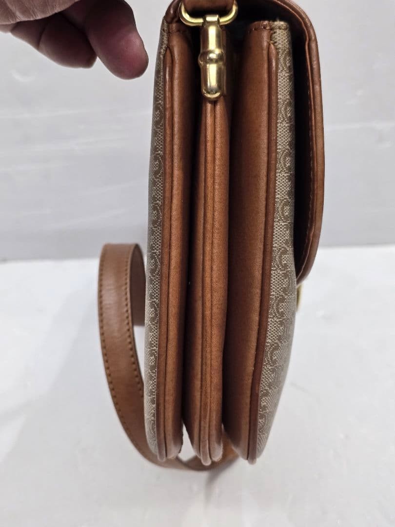 ✨️Good condition✨ Celine shoulder bag macadam pattern triomphe clasp MT837