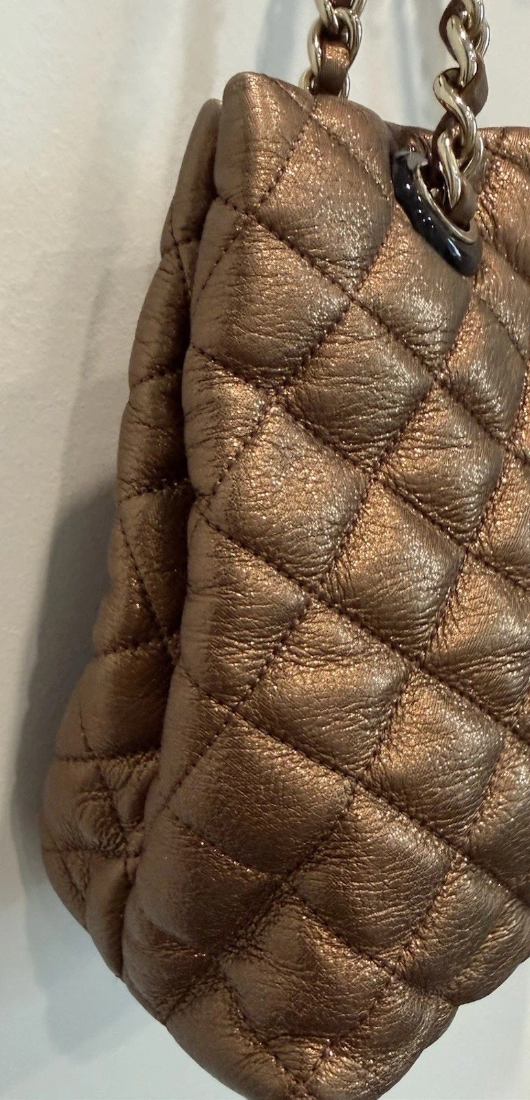kate spade handbag Bronze Metallic Quilted Gold Chain Straps