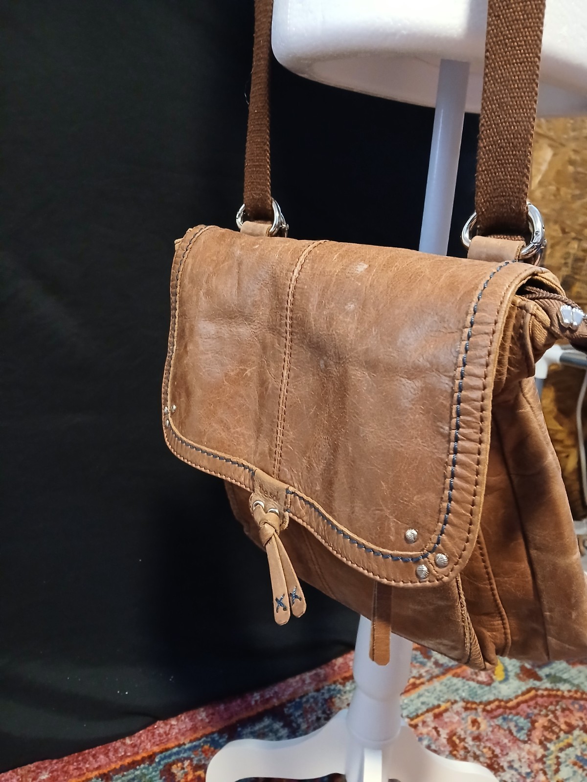 The Sak Ventura Convertible Crossbody,Shoulder, Backpack Brown Leather Bag