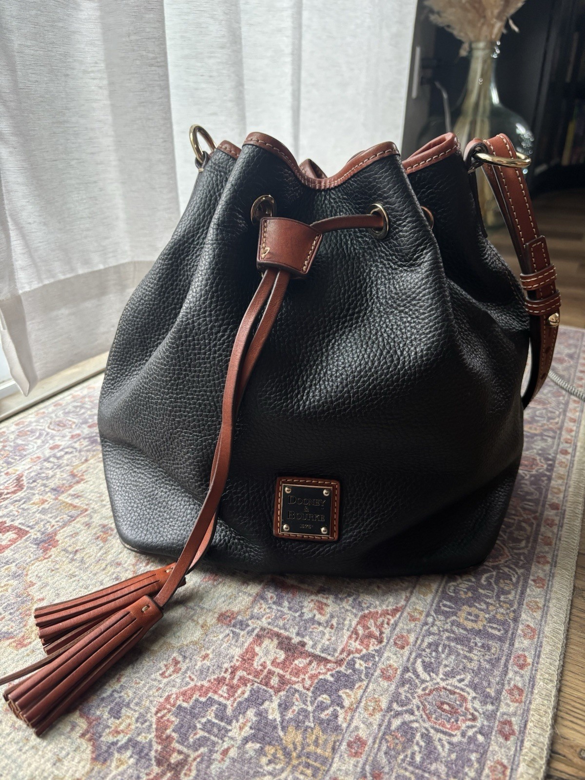 Dooney & Bourke Pebble Grain Tasha Drawstring Shoulder Bag