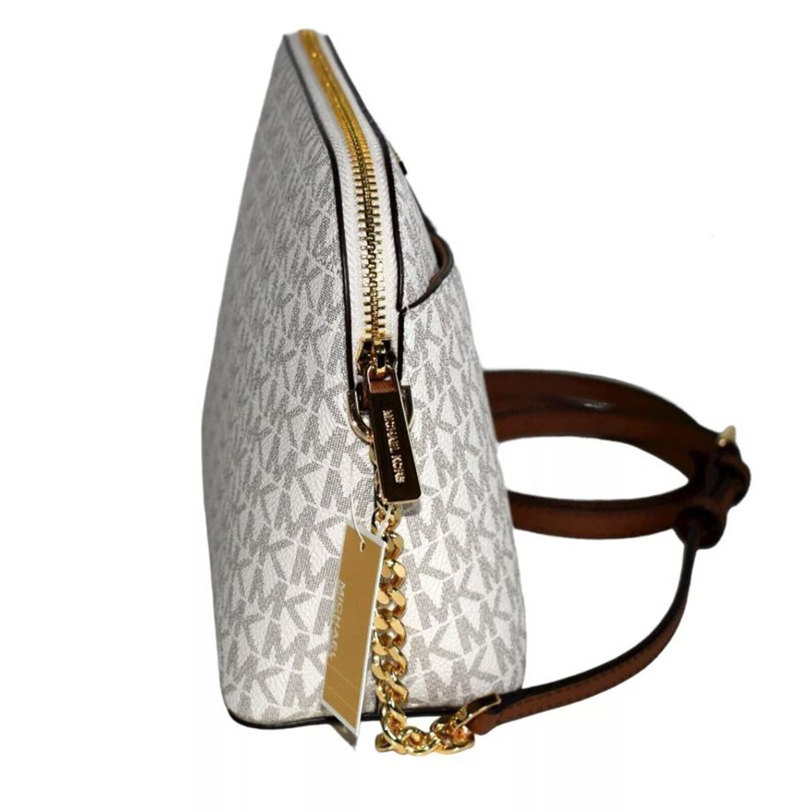 Michael Kors Jet Set Medium Crossbody Leather Handbag (VANILLA) 35F1GTVC6B-150