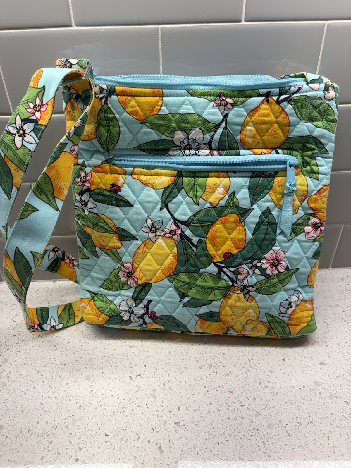 Vera Bradley RFID Mini Hipster Lemon Grove NWT