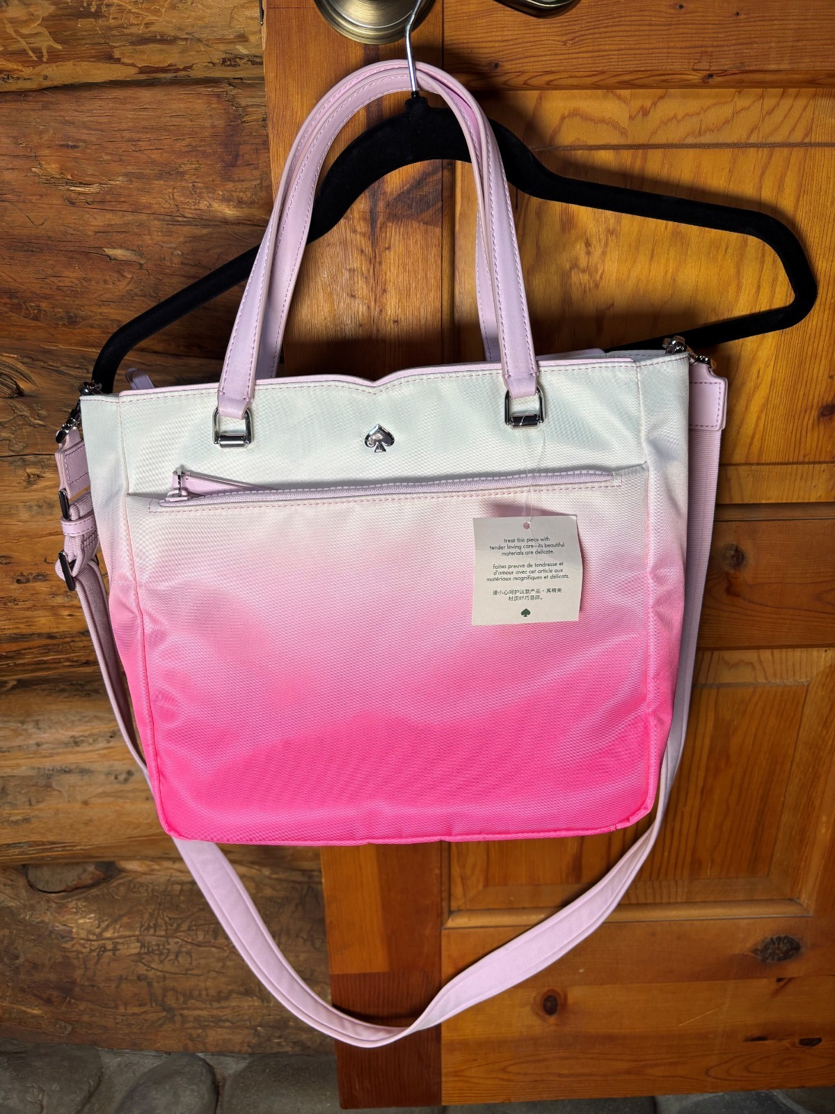 NEW Kate Spade Stachel Bag w/ Wallet Radiant Pink Ombre Removable Strap Top Zip