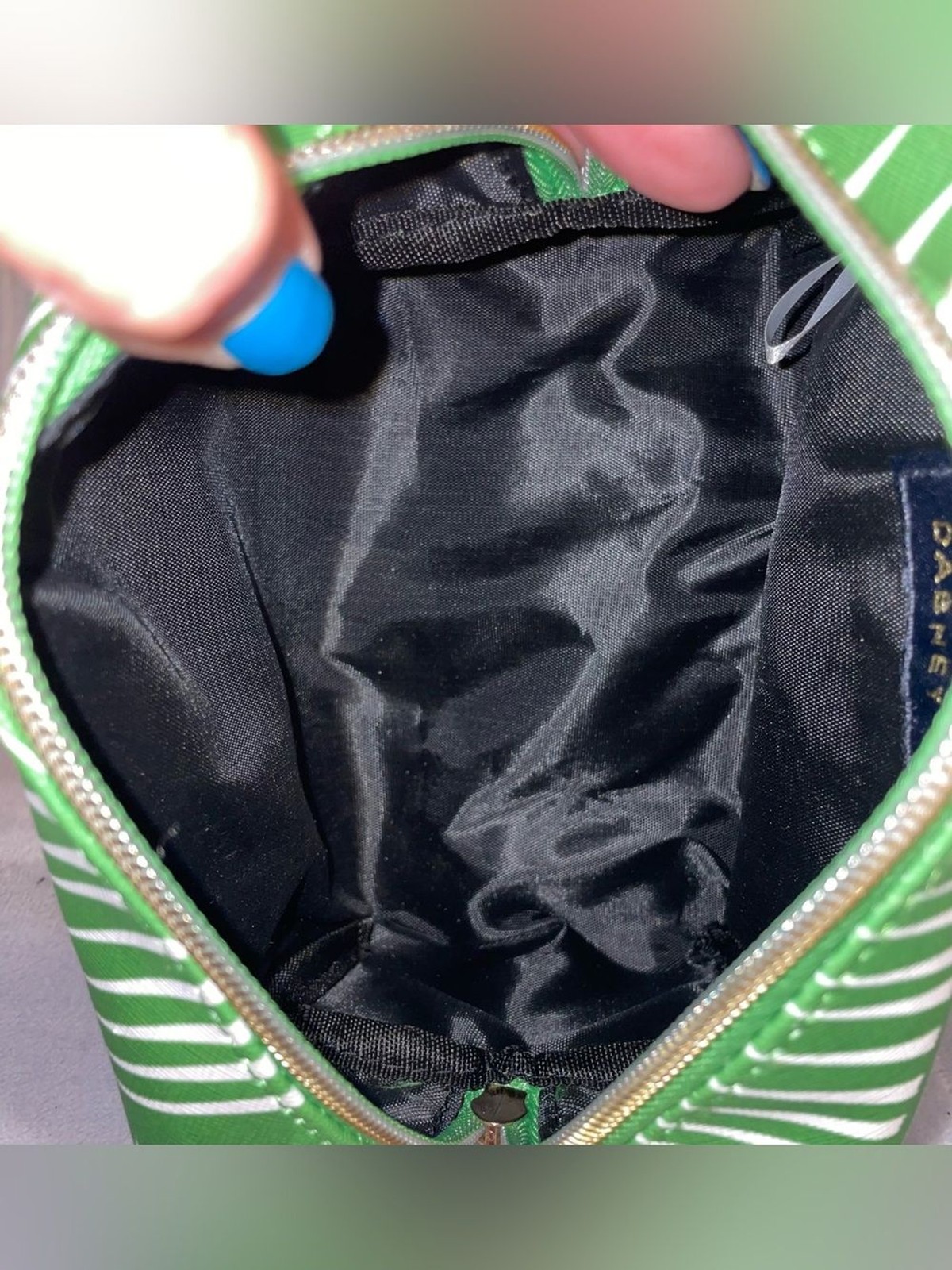 Dabney Lee NWT Green Palm Leaf Makeup Bag Palm Beach Travel Cosmetic Case Pouch