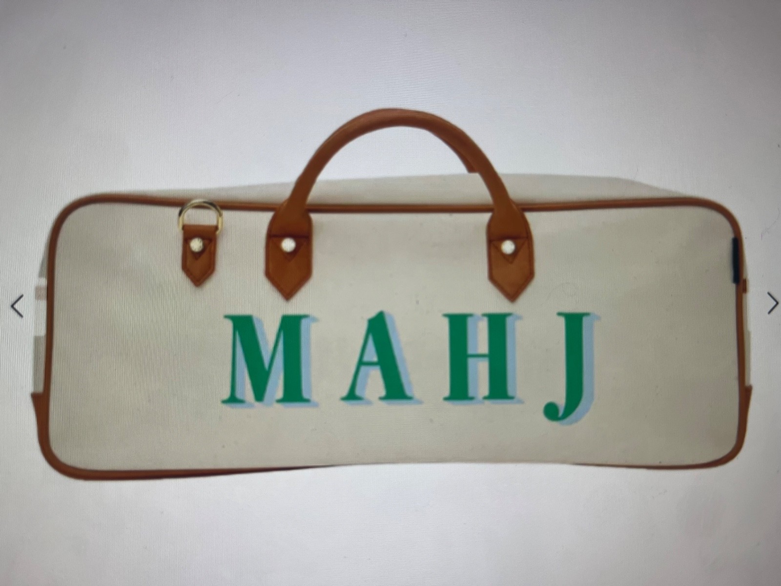 Boulevard Margo Coated Canvas Natural Mahjong Bag Travel Case New with Tags