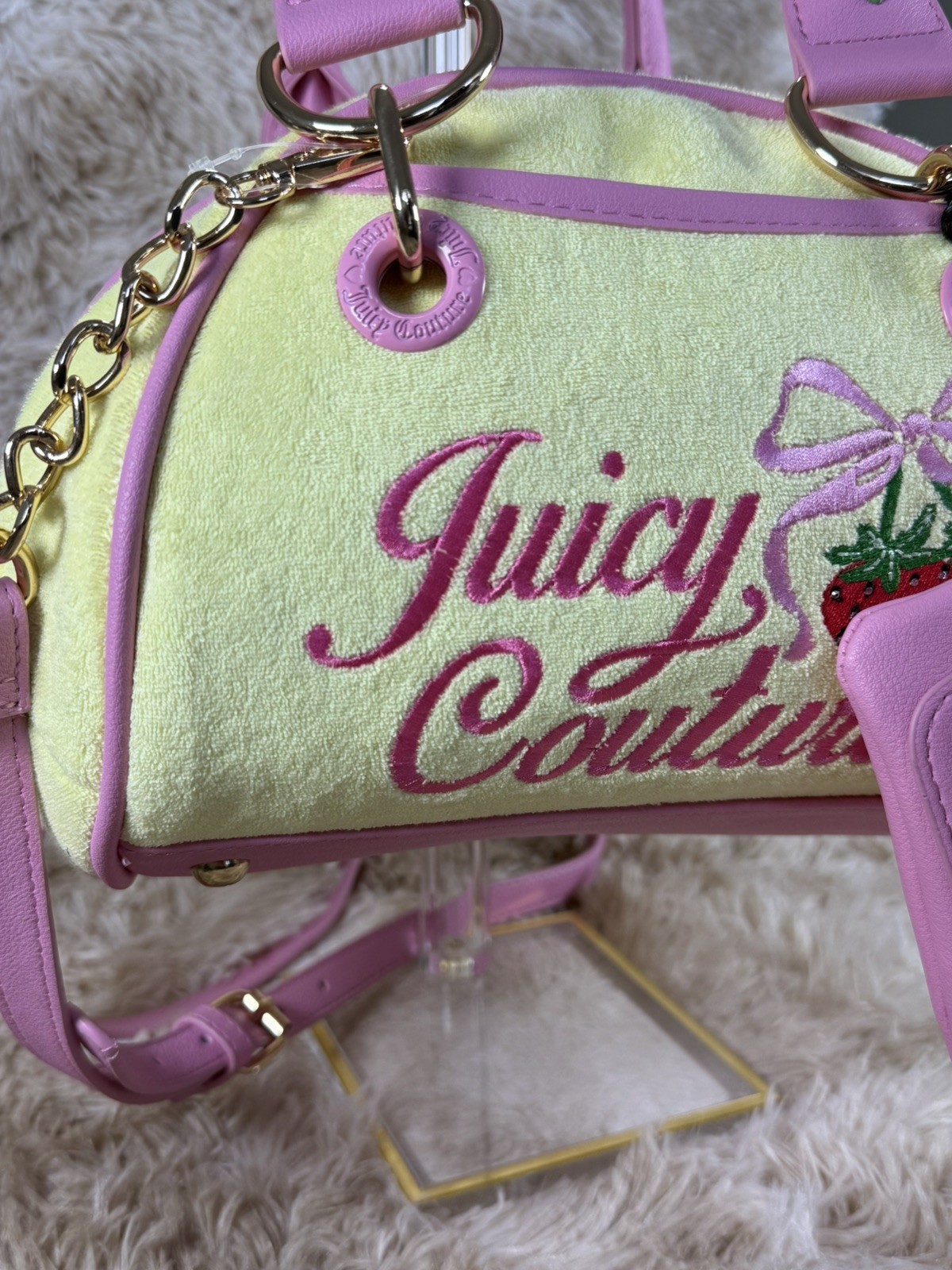 Juicy Couture Retro Strawberry Satchel Bowler Y2K Rare Australia Exclusive.