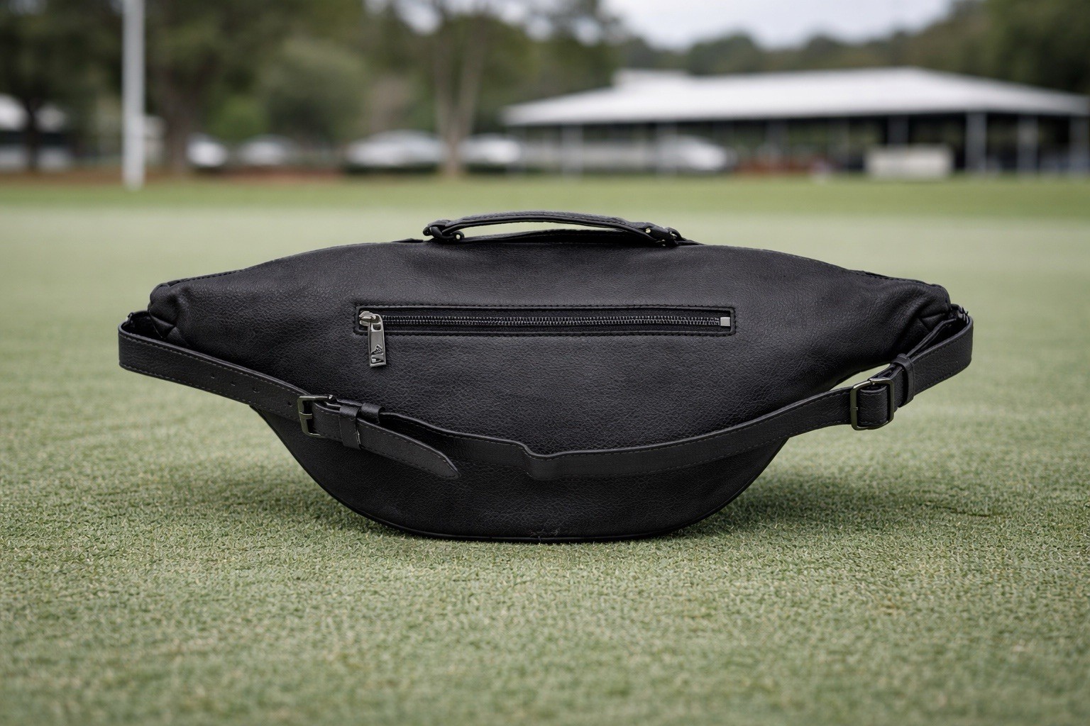 PXG Signature Golf Sling Cactus Leather Black Crossbody Bag MSRP $295