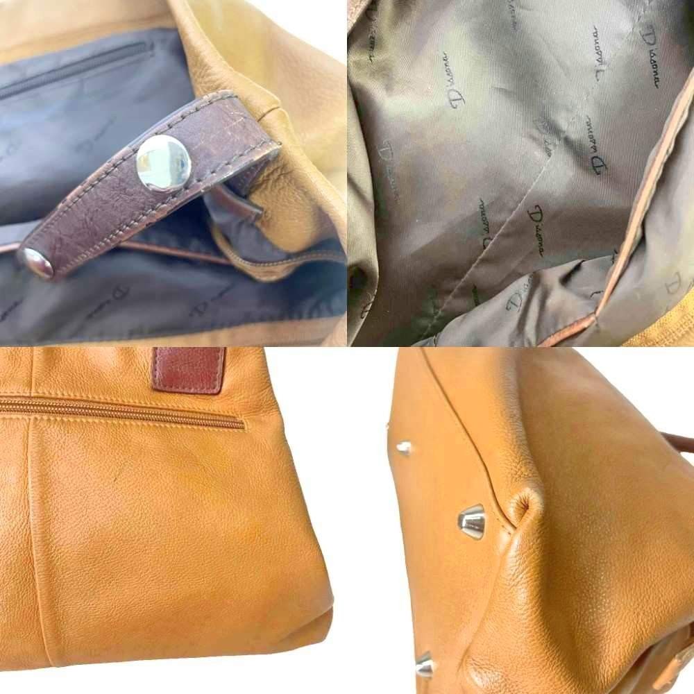Dissona Leather Tote Bag Brown Ladies Genuine Leather AB Condition 13×9.5in