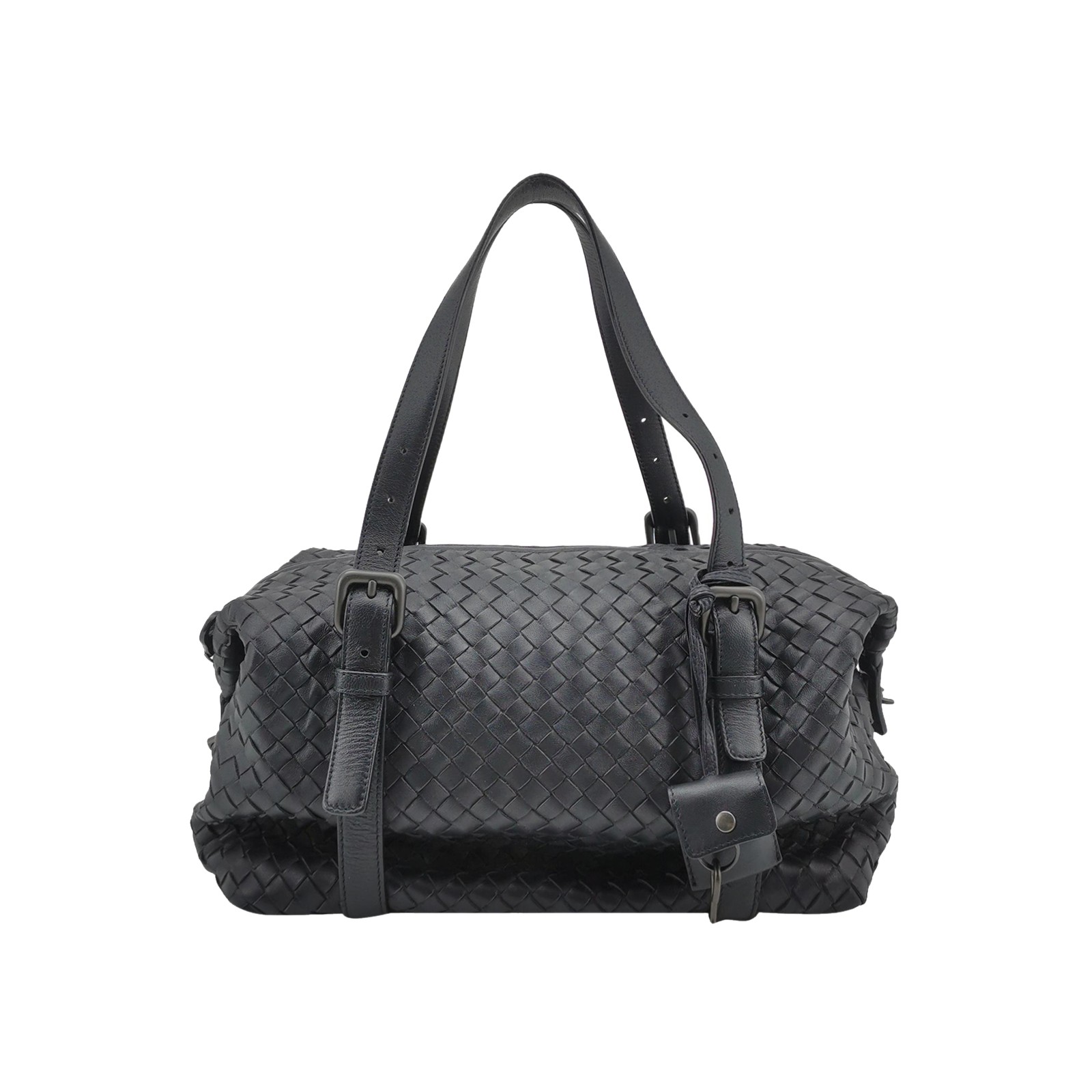 Bottega Veneta Intrecciato Navy Blue Sheepskin Daily Handbag US Ship