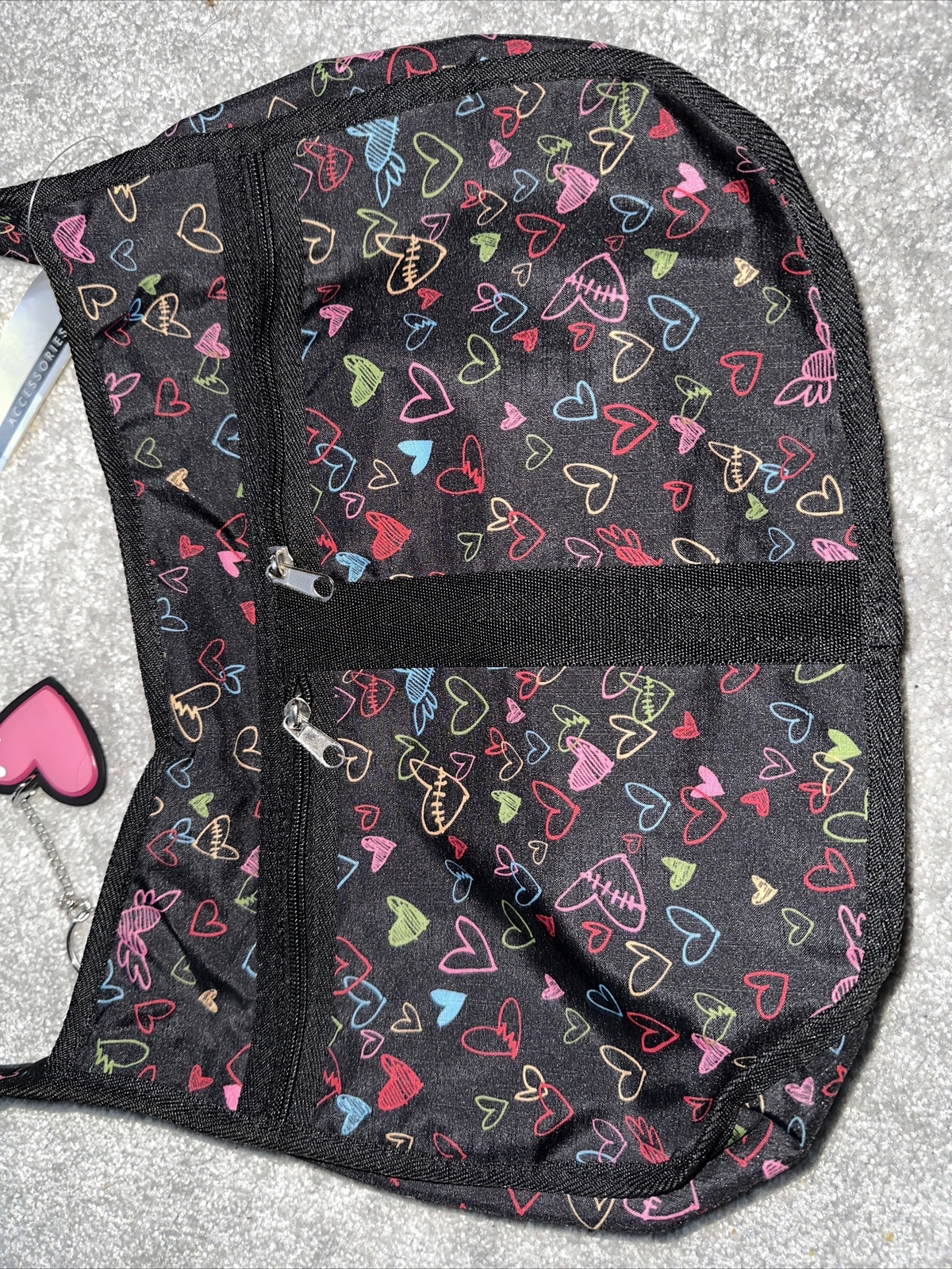 Black Heart Pattern Pocketbook New With Tags