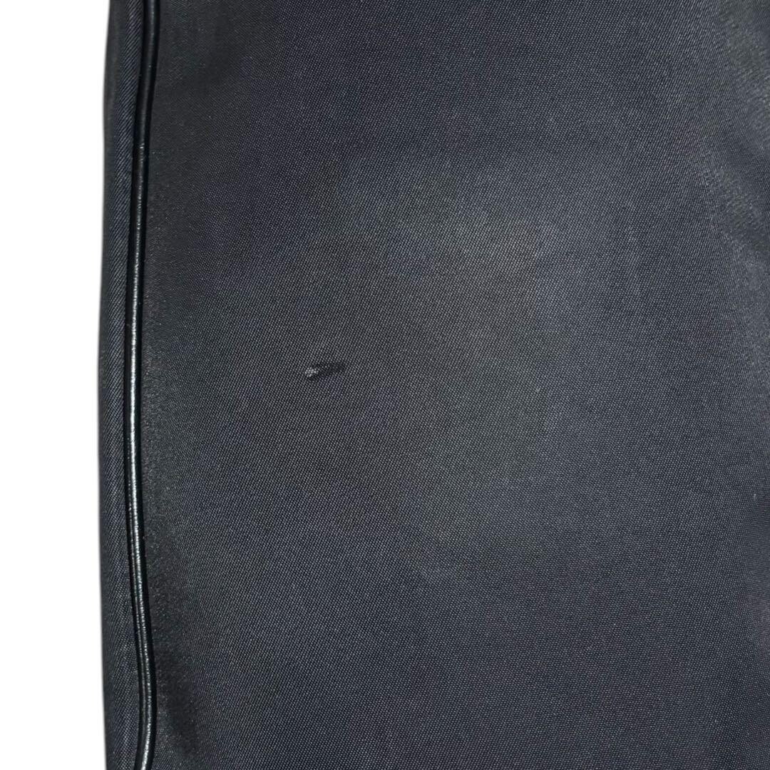 Burberry Black Label Plaid Leather Fabric Body Bag Logo Plate Black Auth