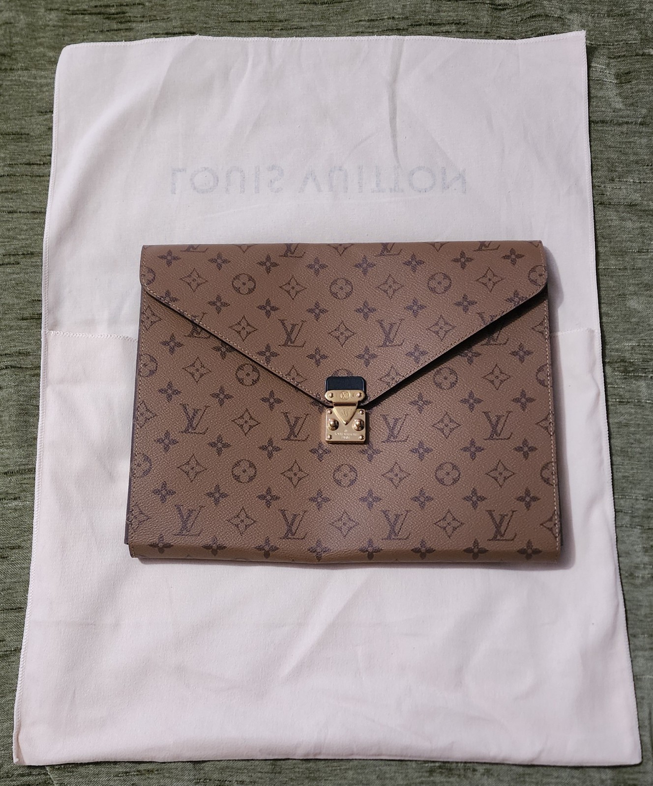 LOUIS VUITTON Mark Folder Monogram Reverse S-Lock Document Portfolio