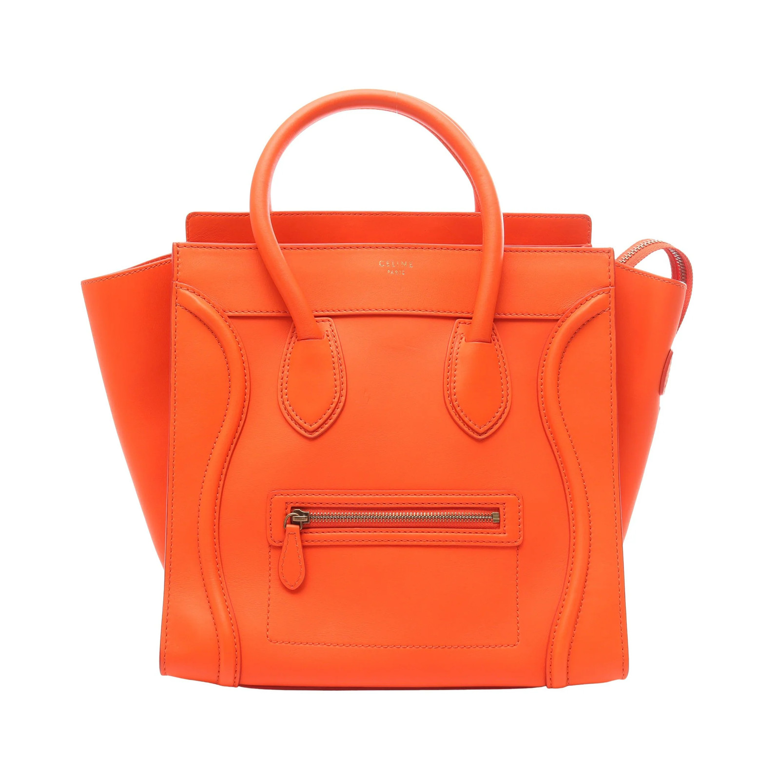 Celine Handbag Orange Leather #RCB3630