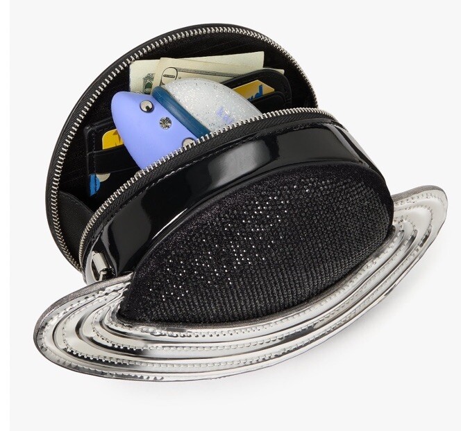 Kate Spade Spaced Out Embellished Flying Saucer Micro Crossbody Novelty NWT
