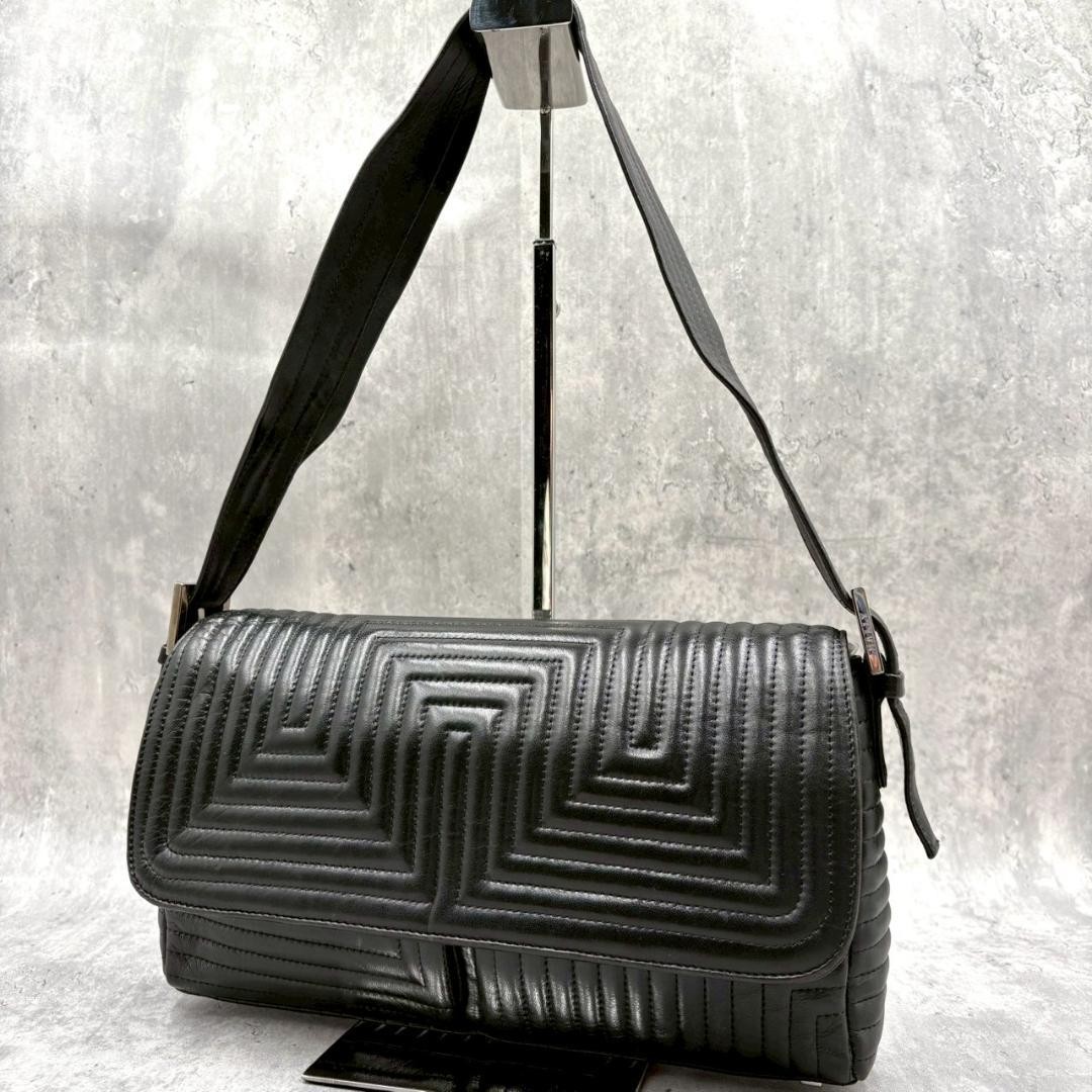 BALLY Shoulder bag Quilted Geometric Stitch Y2K Vintage Authentic From Japan