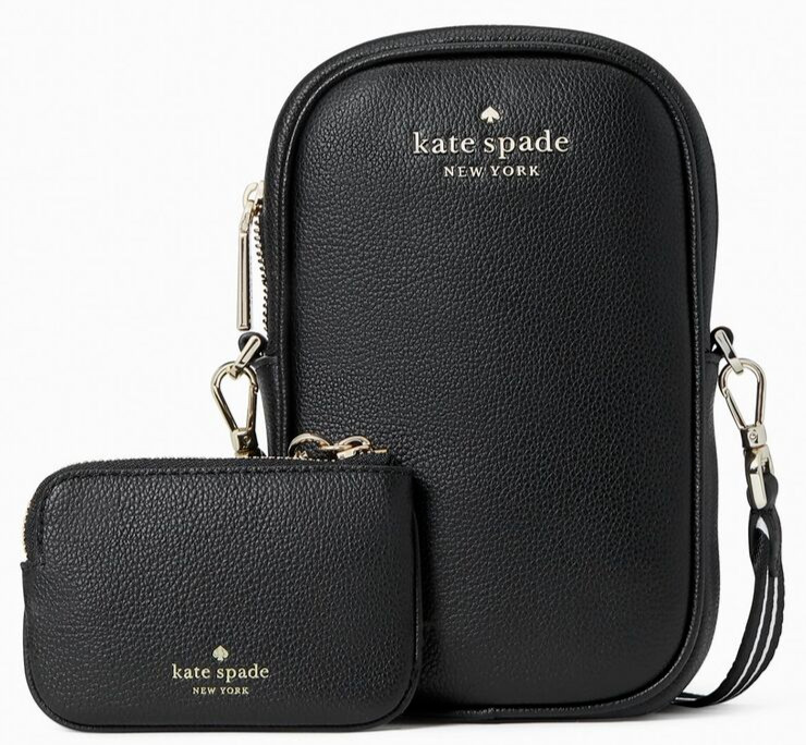 Kate Spade Rosie North South Crossbody Black Leather K4854 NWT $279 Retail FS