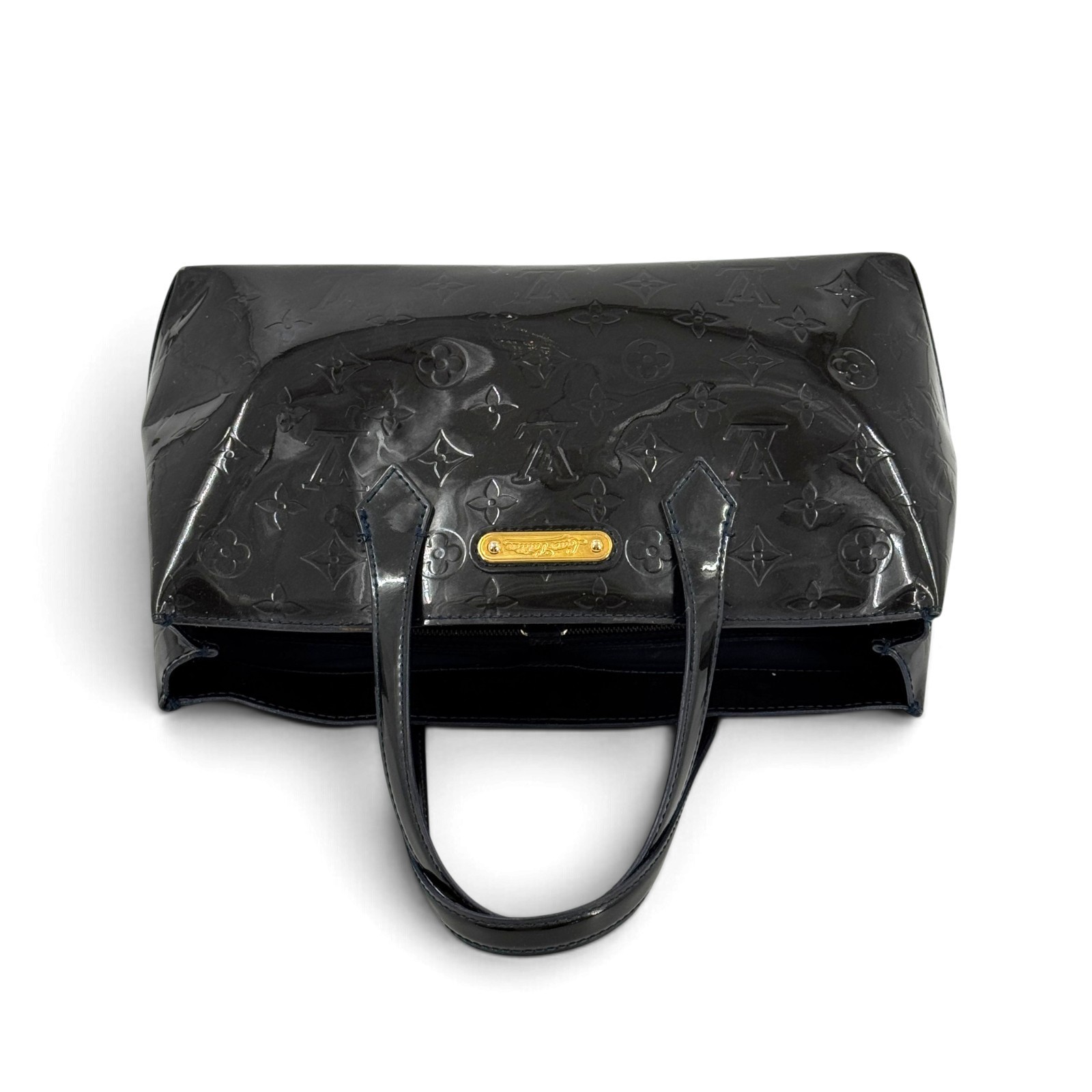 LOUIS VUITTON Wilshire PM Monogram Vernis Patent Black Handbag M93641