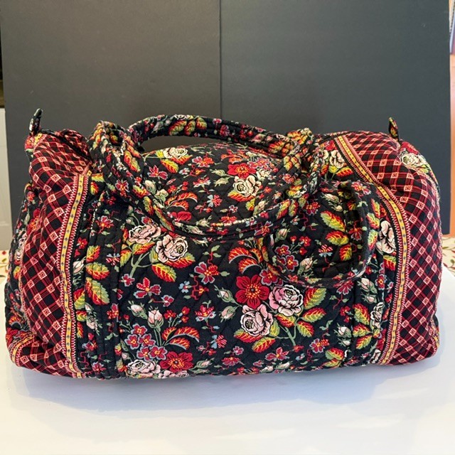 VERA BRADLEY Quilted Carry On Anastasia RETIRED Floral Print Travel Bag Cotton