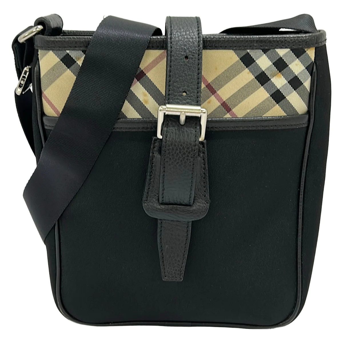 Burberry Light gray Black Beige Red Nylon Shoulder Bag