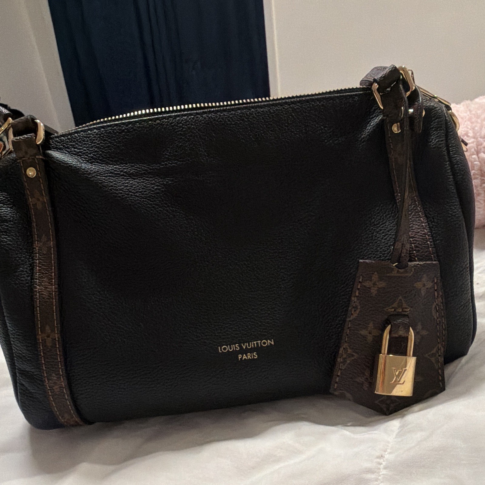 Louis Vuitton Express PM Noir Satchel/Top Handle Bag w/ Pouch, Detachable Strap