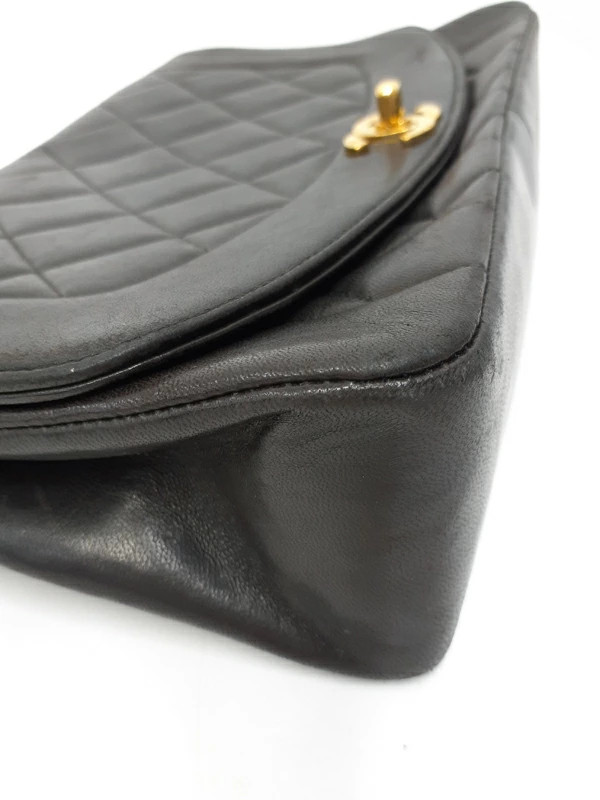 Chanel Chain Shoulder Matelasse A01165 Lambskin Leather Black Women’s #TB2531