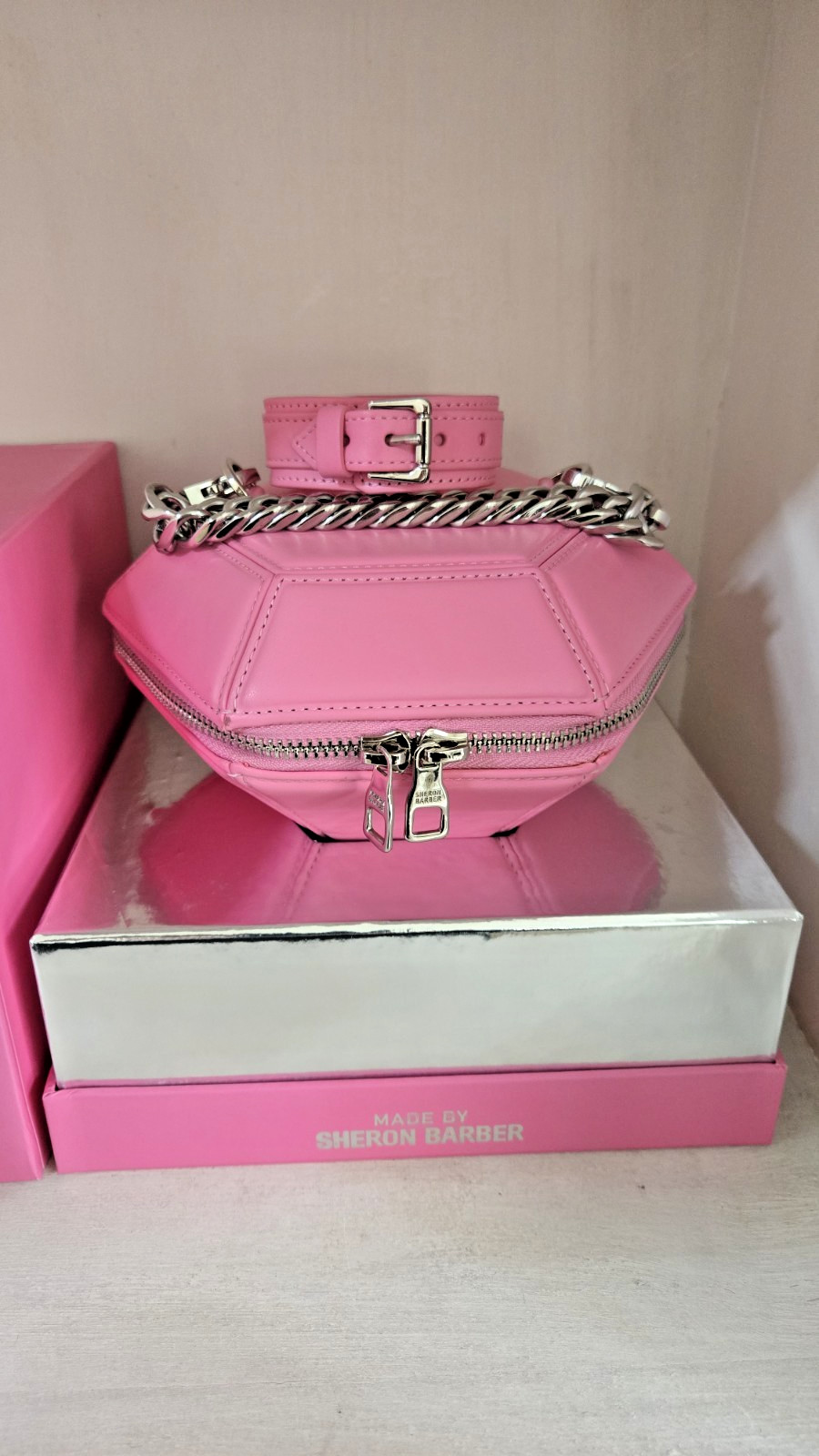 Aleali May and Sheron Barber Collab Carbon Diamond Bag / Purse – New In Box