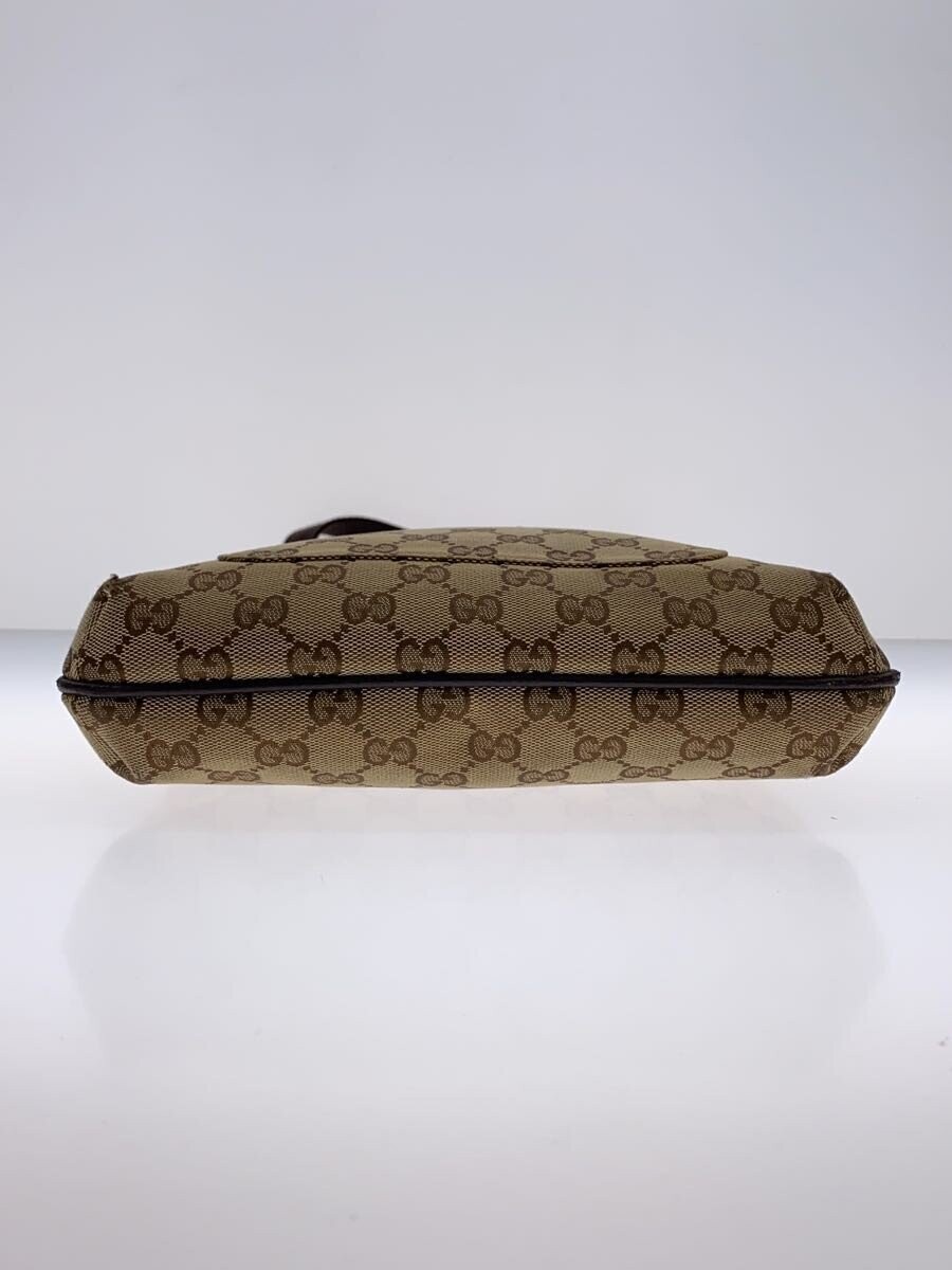 Gucci GG Canvas Shoulder Bag Brown Monogram Women Authentic 122793 26cm