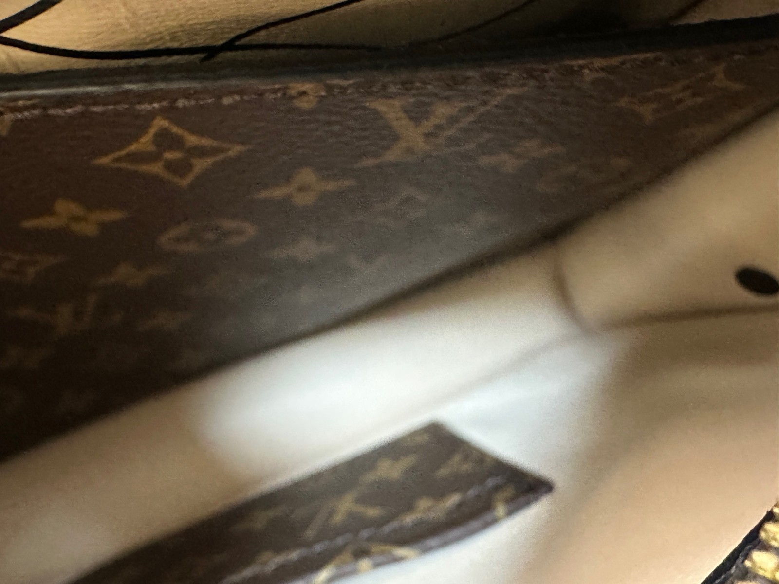 Louis Vuitton Trunk Clutch Monogram Canvas Brown Leather Crossbody Bag Authentic