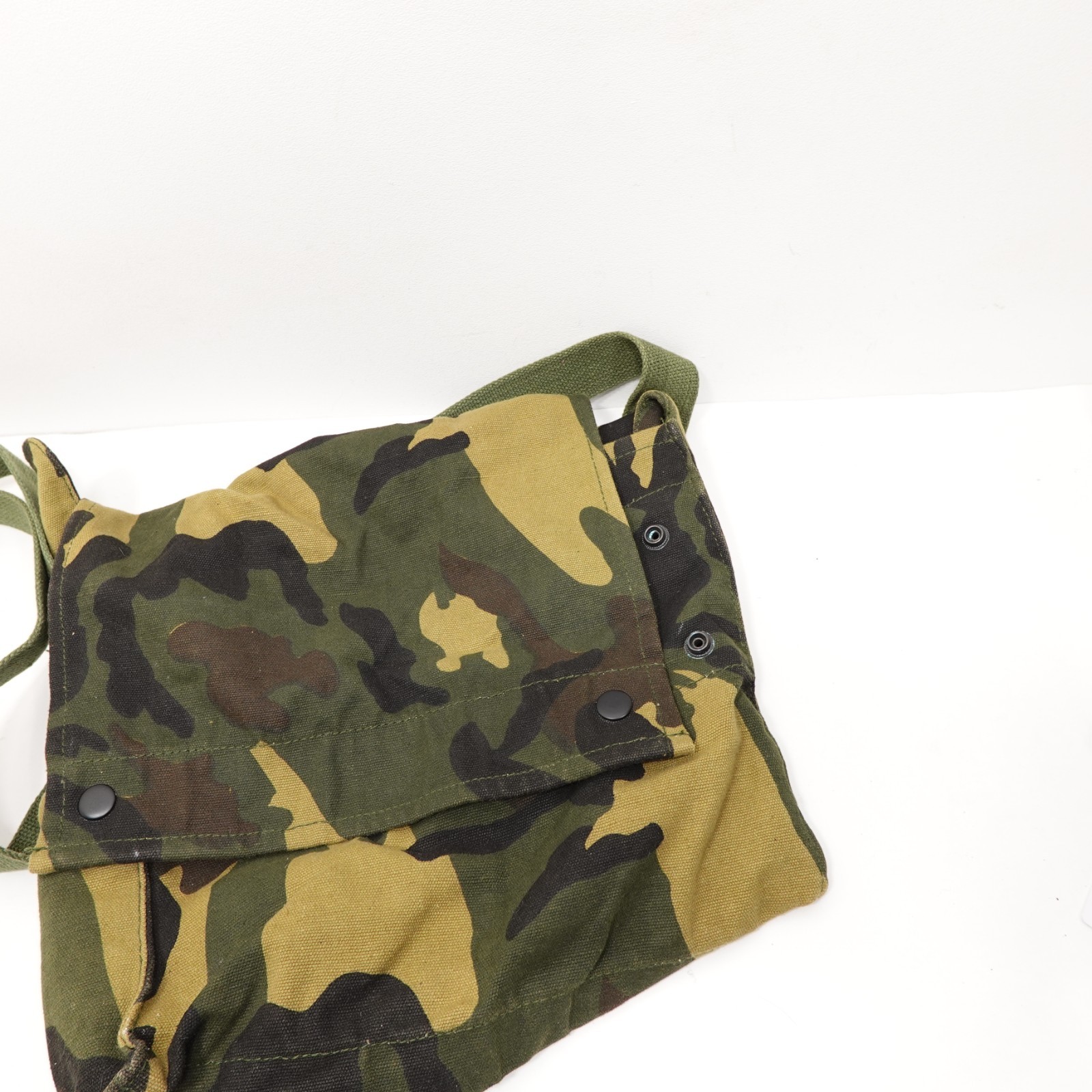 Vintage Camouflage Shoulder Bag Satchel 100% Cotton Made in India 13″x12″