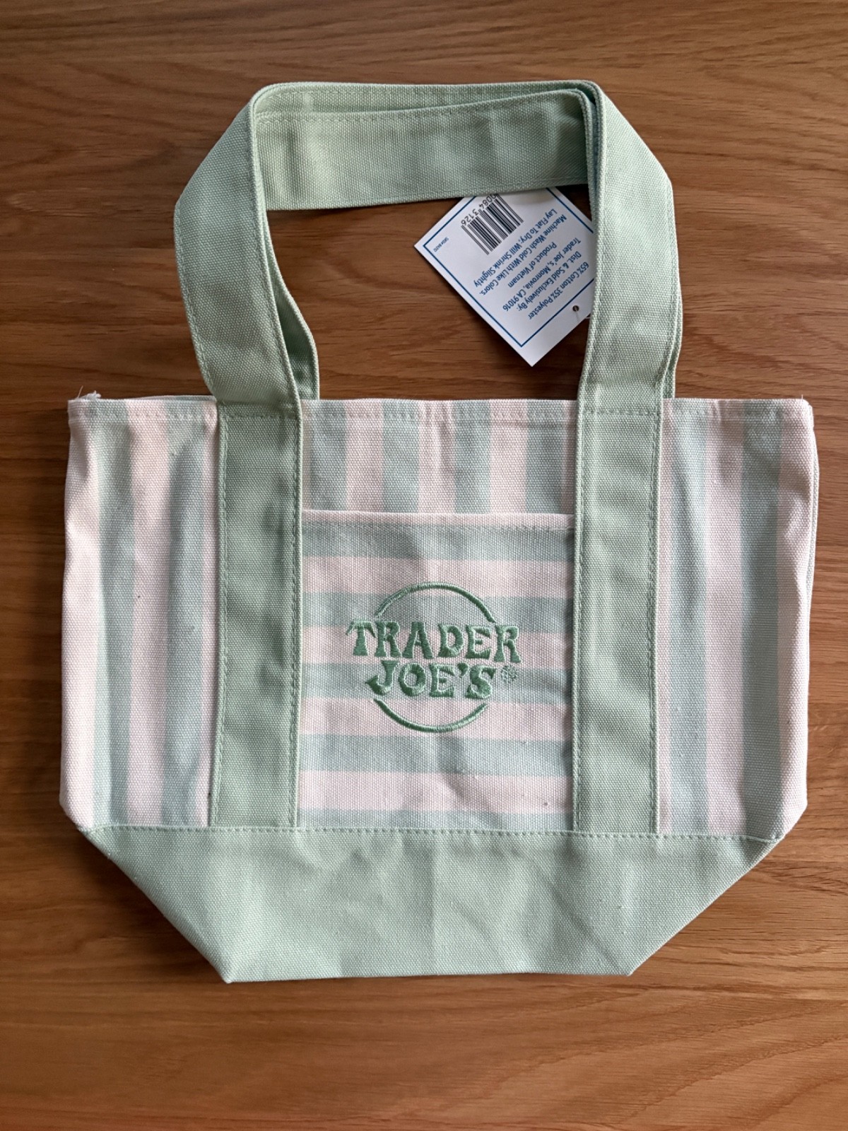 Trader Joe’s Striped Mini Canvas Tote Bag (Set of 4)
