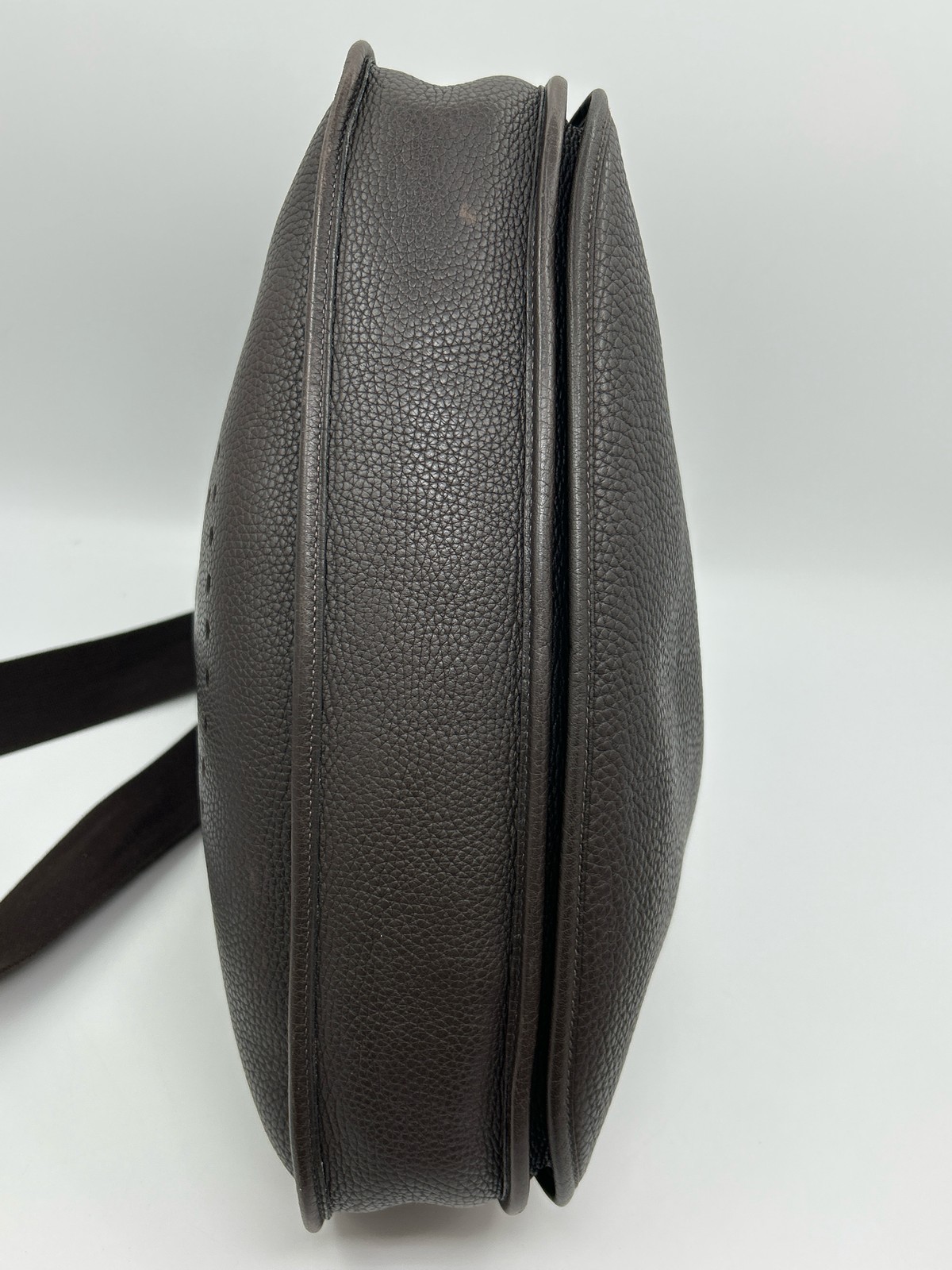 HERMÈS Brown Women Large Leather Evelyne II TGM Purse Crossbody Classic Designer