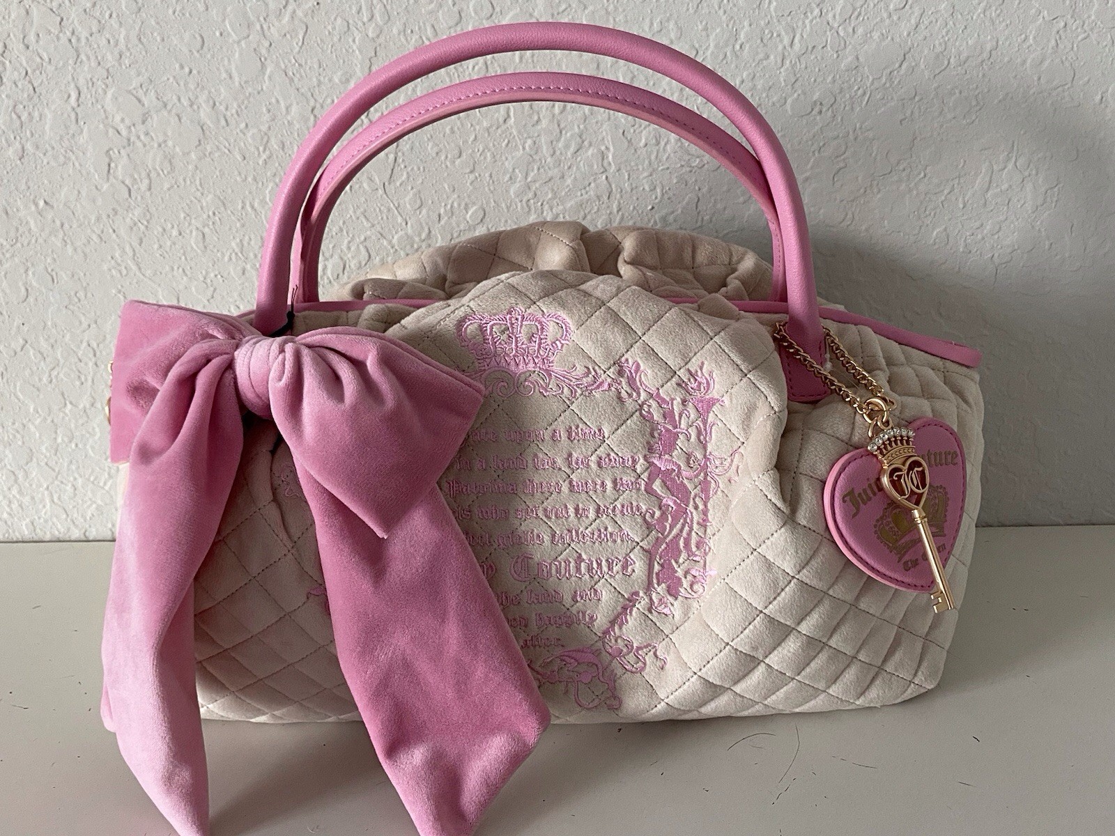 Juicy Couture Juicy Tale Fairytale Bag Dumpling Style Retro Bowler Bag Sandstone
