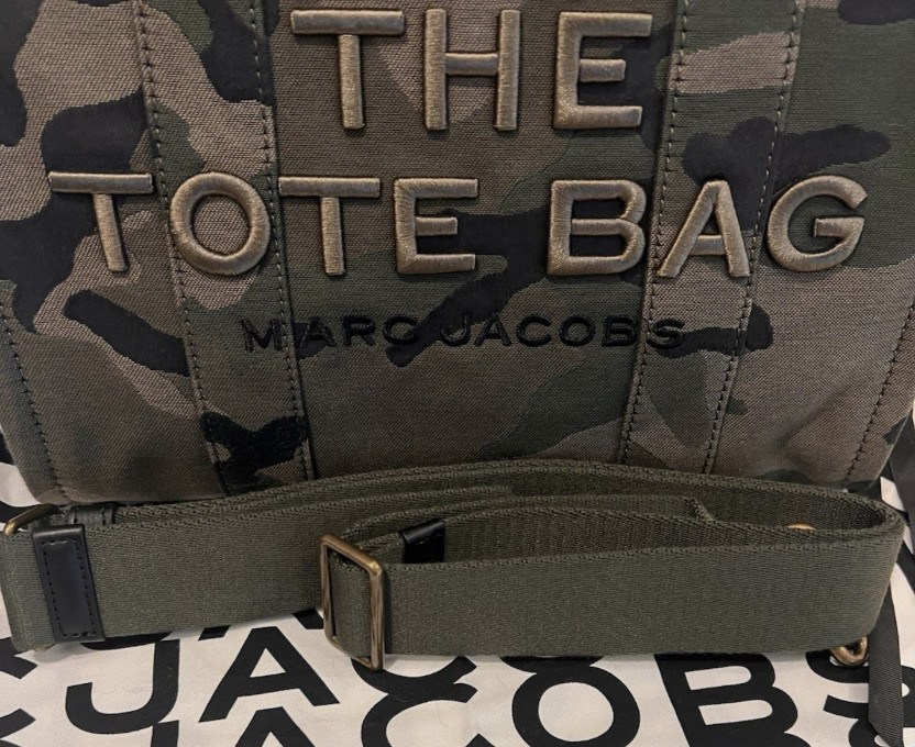 MARC JACOBS THE CAMO JACQUARD MEDIUM TOTE BAG NWT