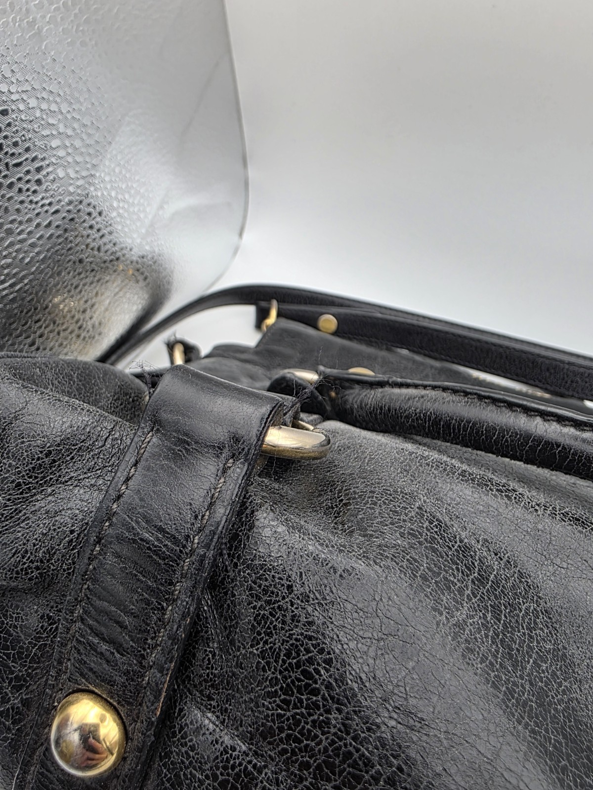 Miu Miu Vitello Lux Bow Bag Black Leather 2WAY Crossbody Y2K Vintage